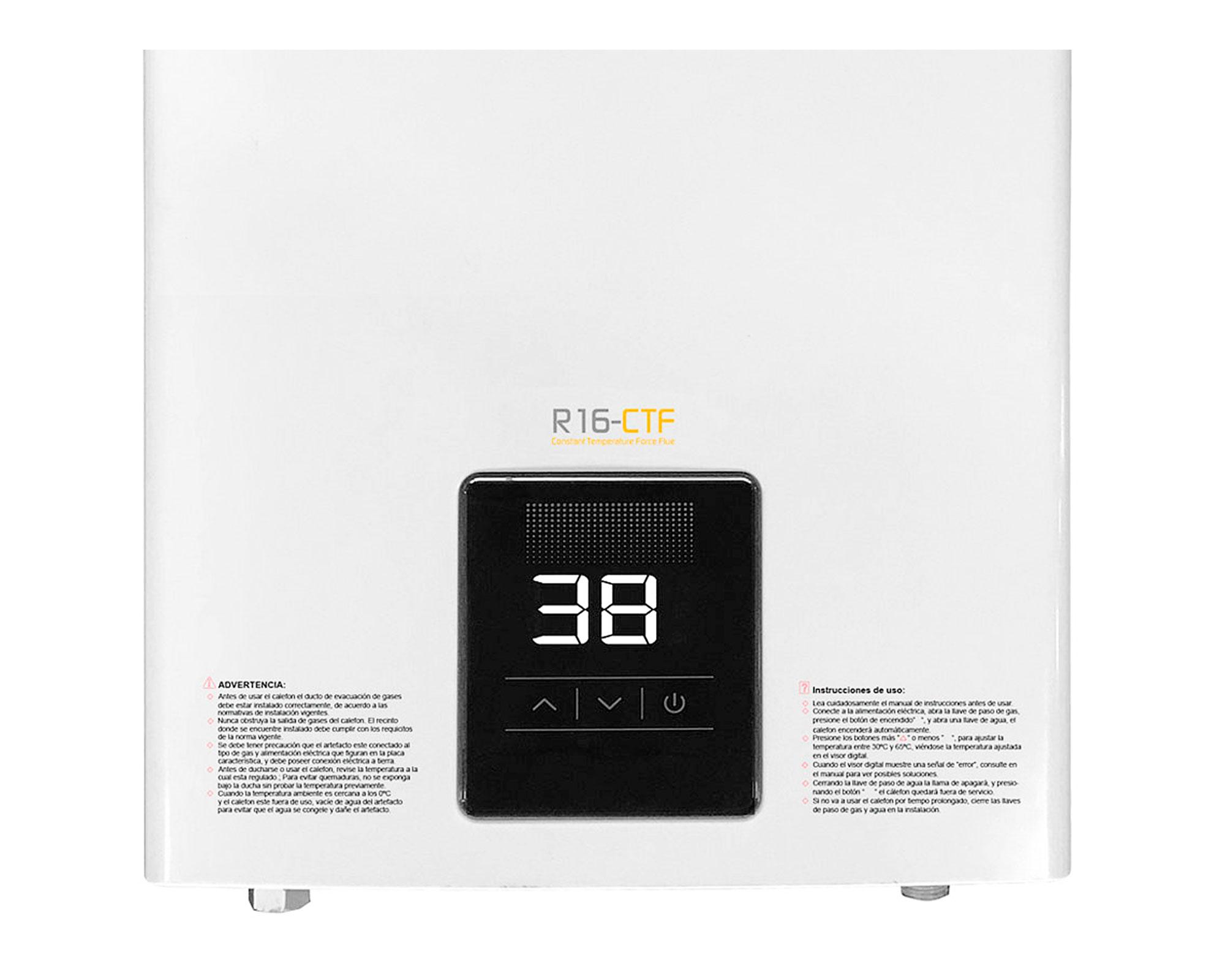 Calefont tiro forzado 16 lt gas licuado R16-CTF-1