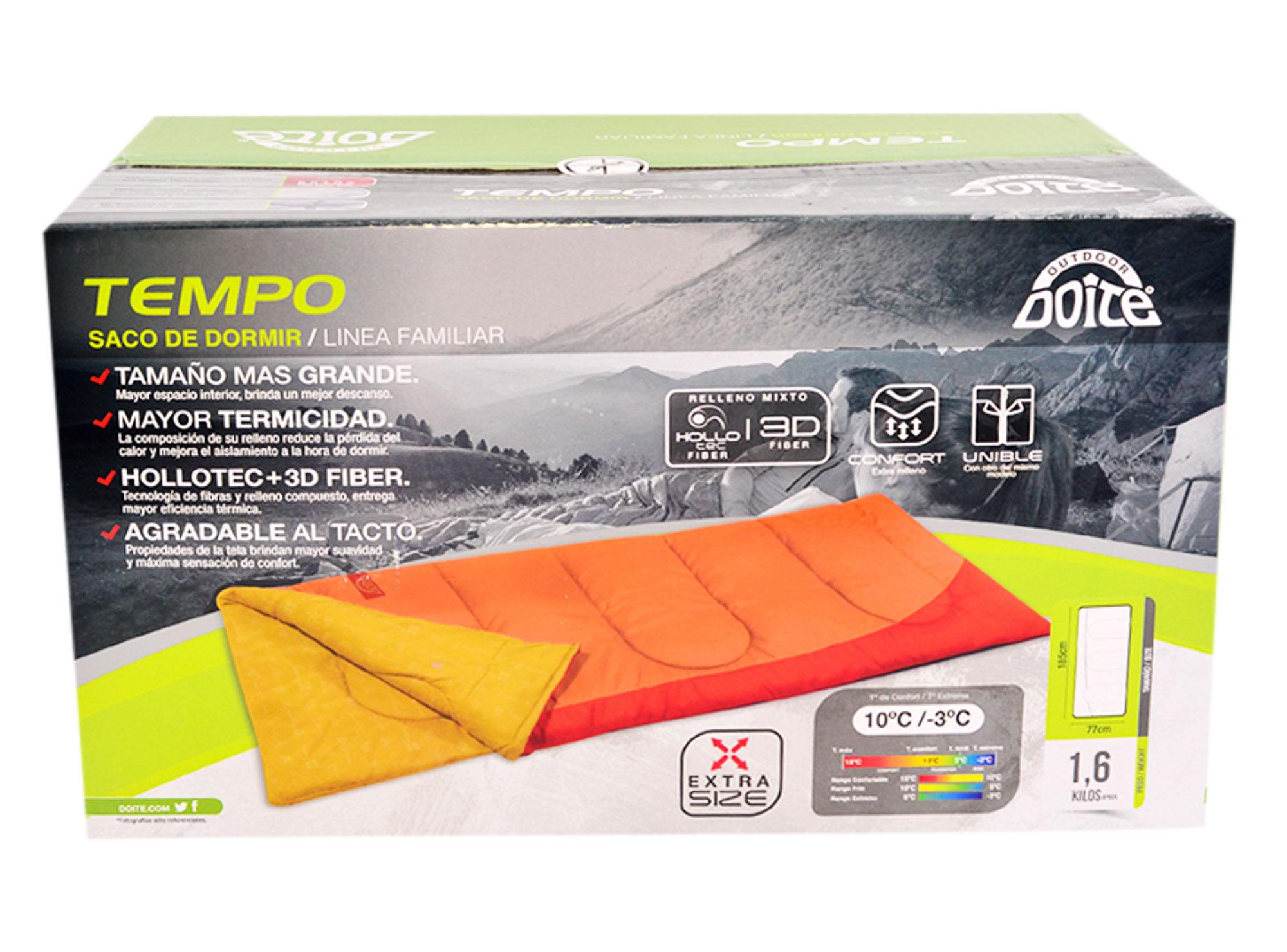 Saco dormir 1,6 kg 5/10°C Tempo Doite-4