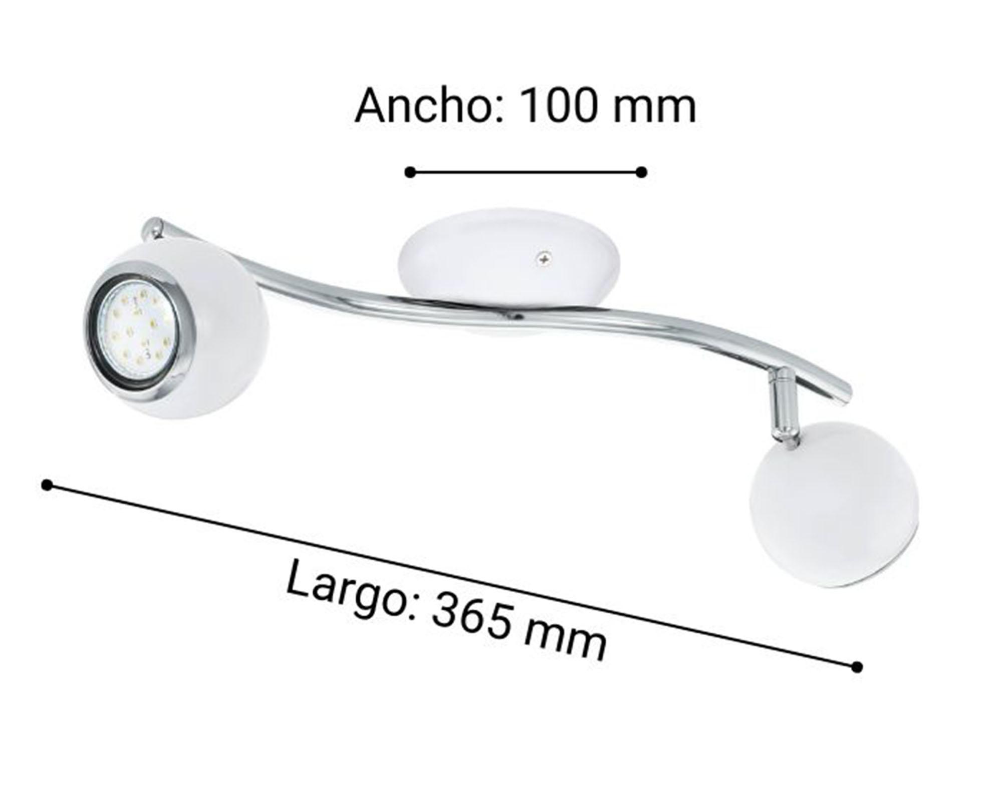 Foco 2L GU10 Bimeda blanco/cromo Eglo-2