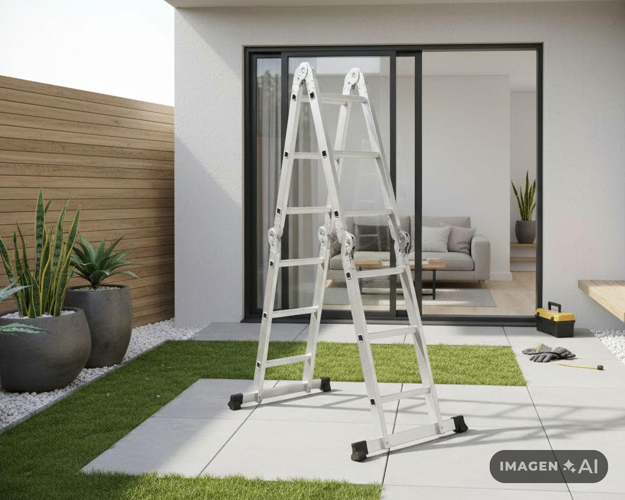 Escalera multipropósito alto 3.27 m 12 peldaños slim McCarthy-4