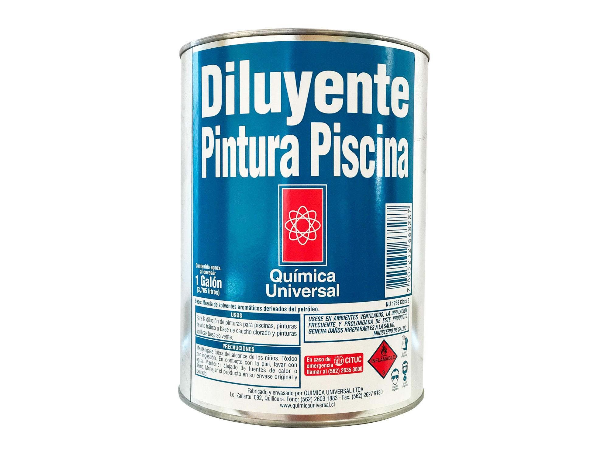 Diluyente pintura piscina 1 galón Química Universal-0