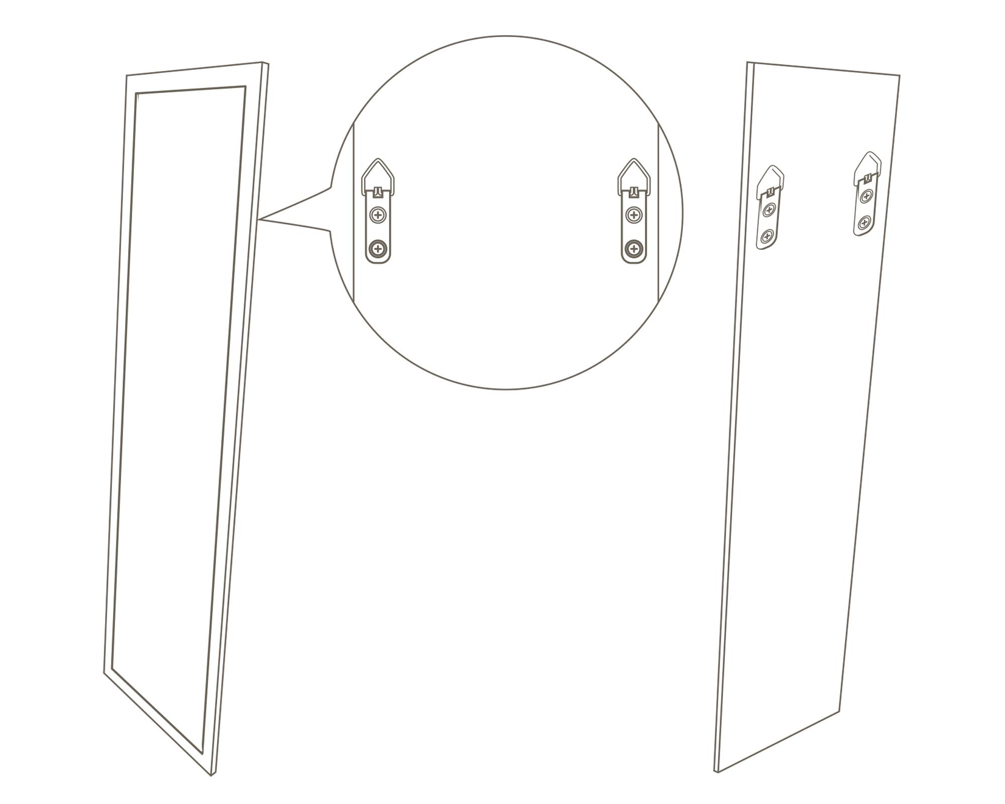 Espejo 125,6x34 cm azul Cotidiana-1