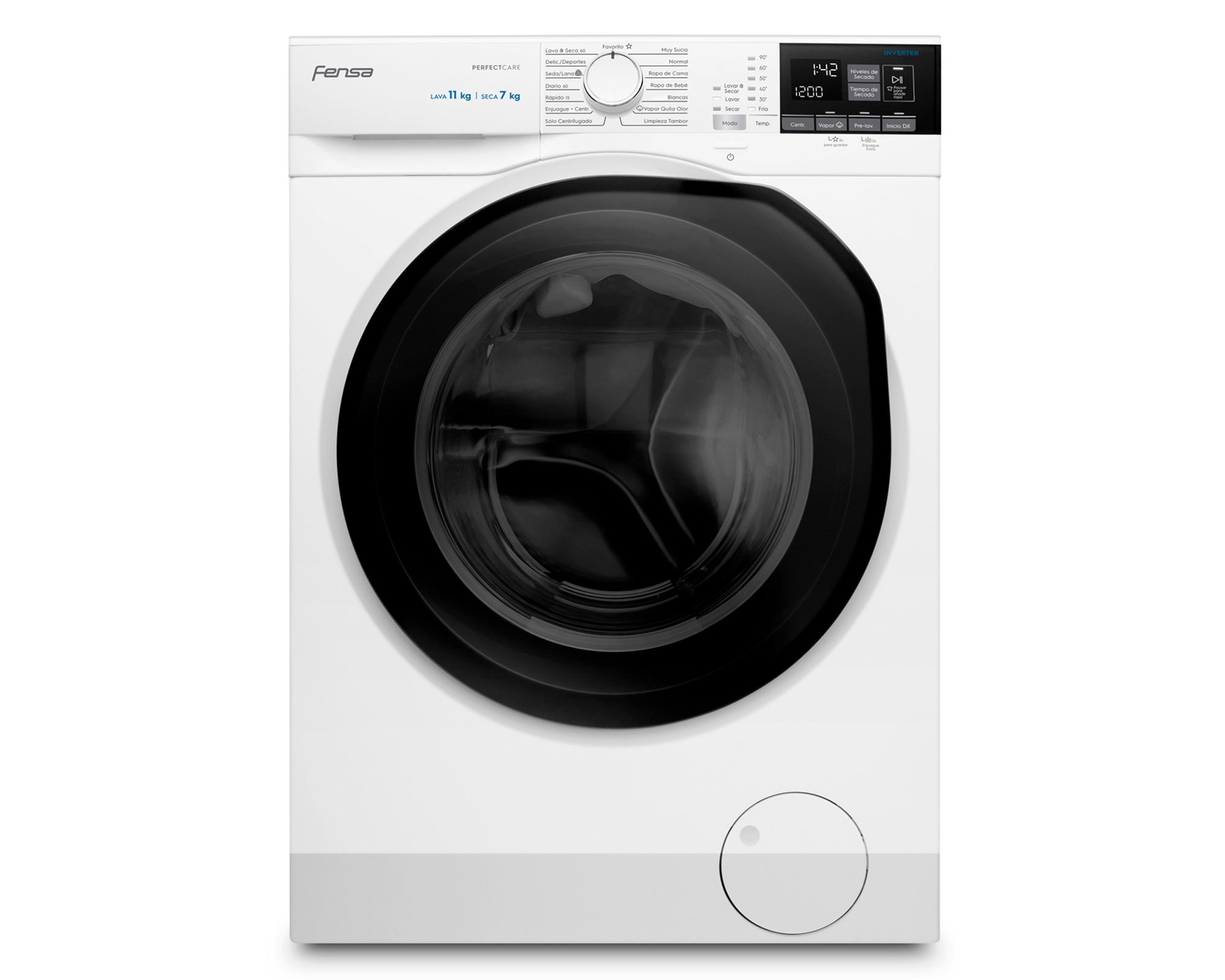 Lavadora secadora carga frontal 11/7 kg Perfect care 11WD blanco Fensa-0