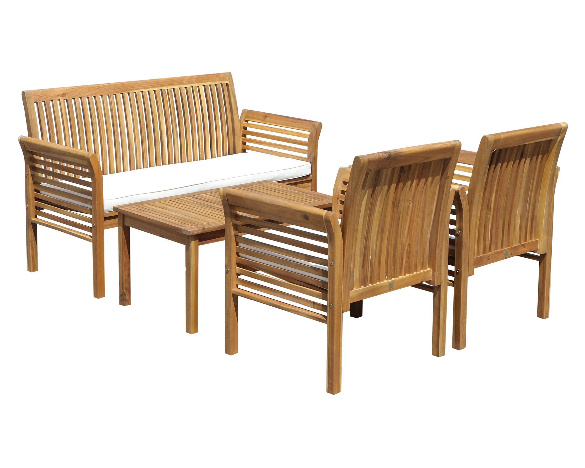 Set terraza 4 personas Veneto natural Outzen-1