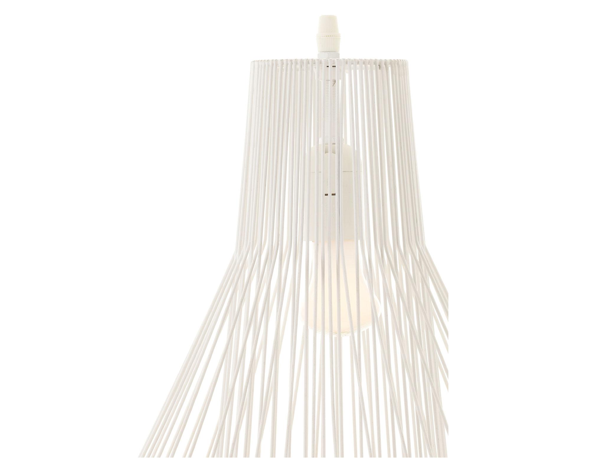 Lámpara colgar 1L E27 Benin blanco/natural Abitare-3