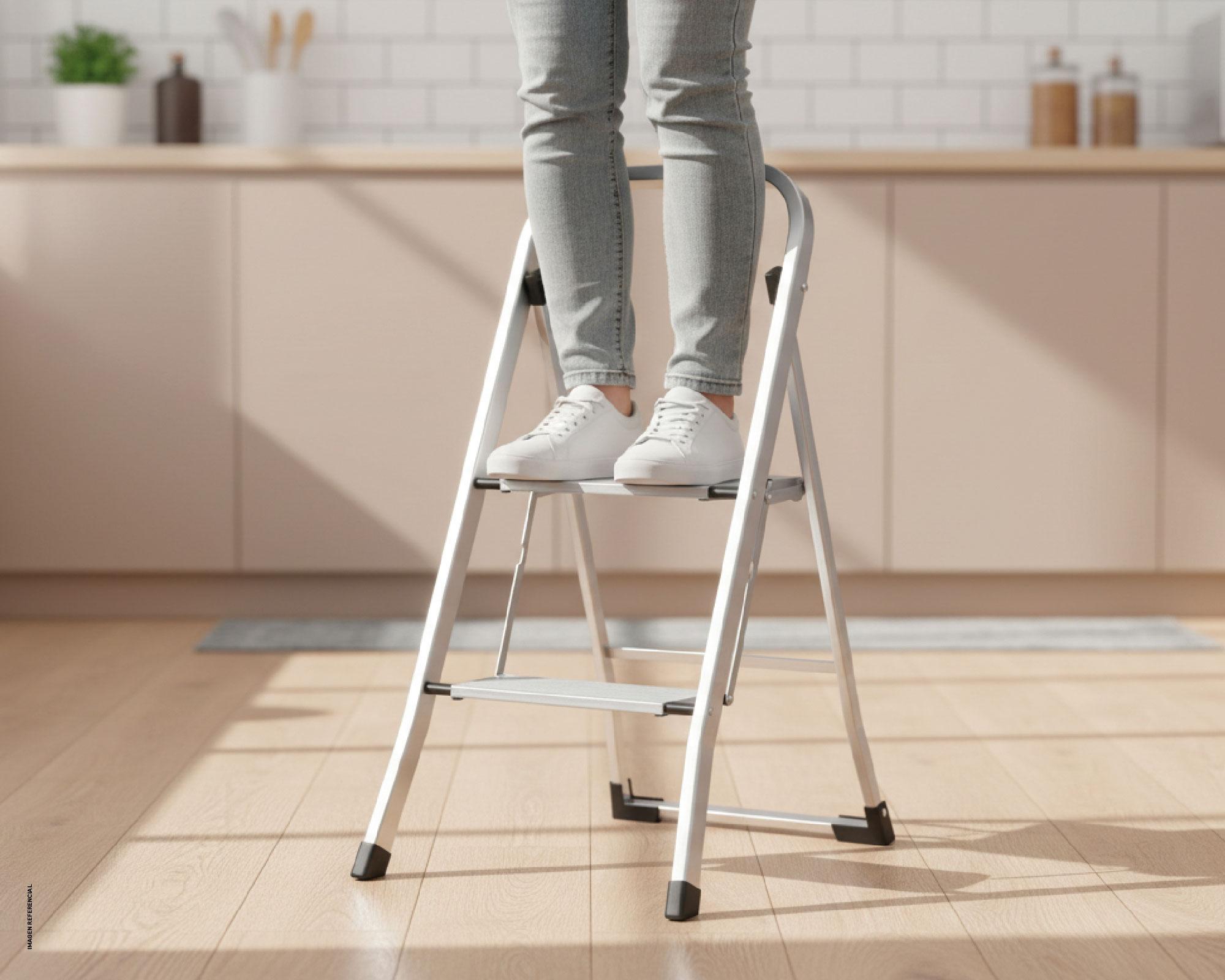 Escalera Cotidiana 2 Niveles Aluminio 150 kg-2