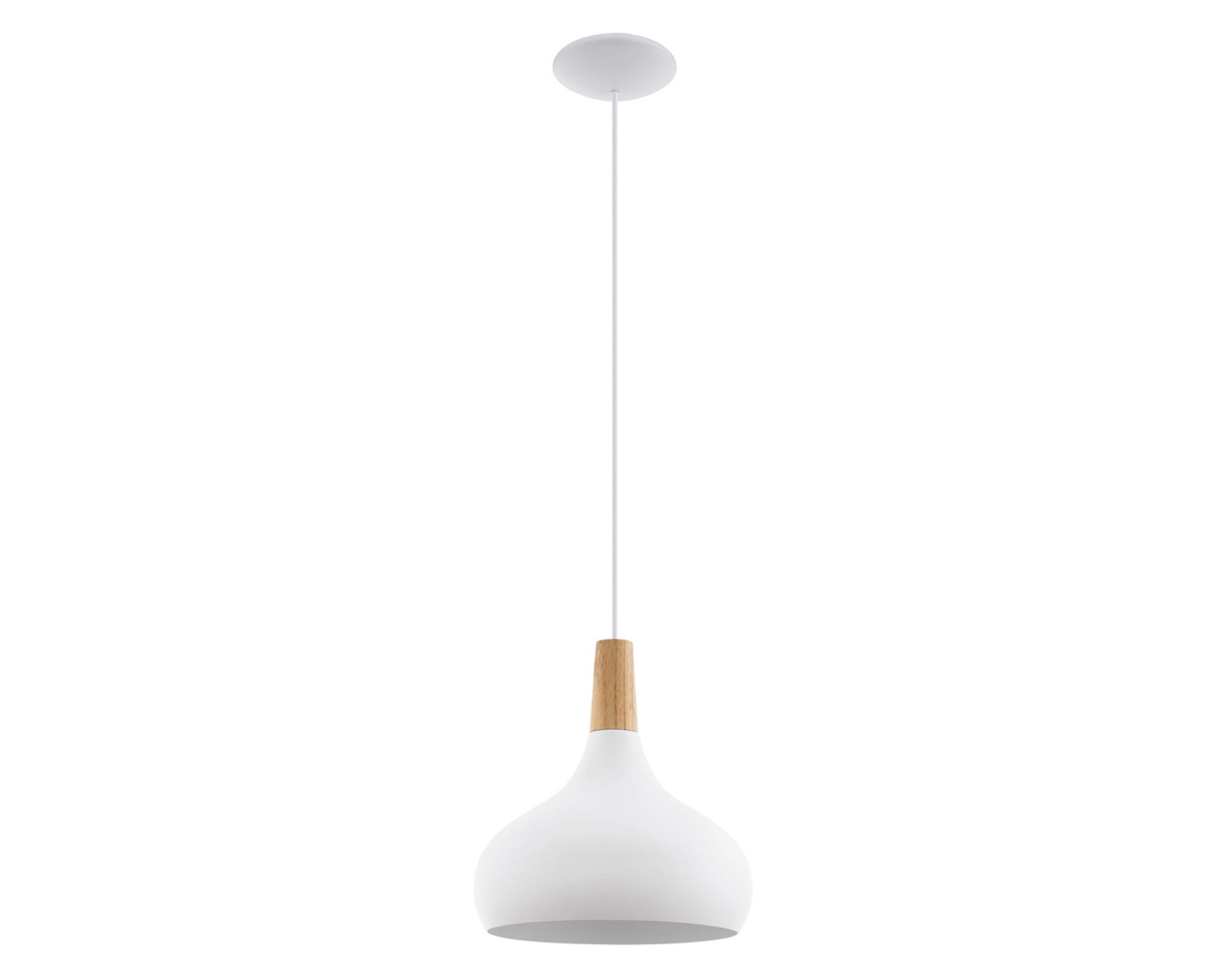 Lámpara colgar DM280 60W E27 1L Sabinar blanco-0