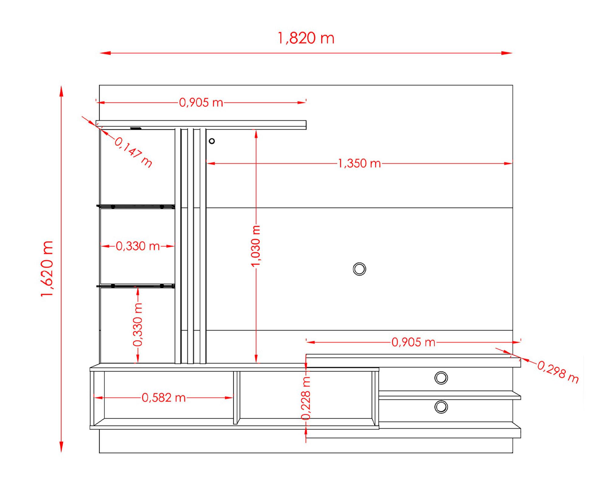 Panel TV 55'' Supreme natural/blanco opaco Altavision-3