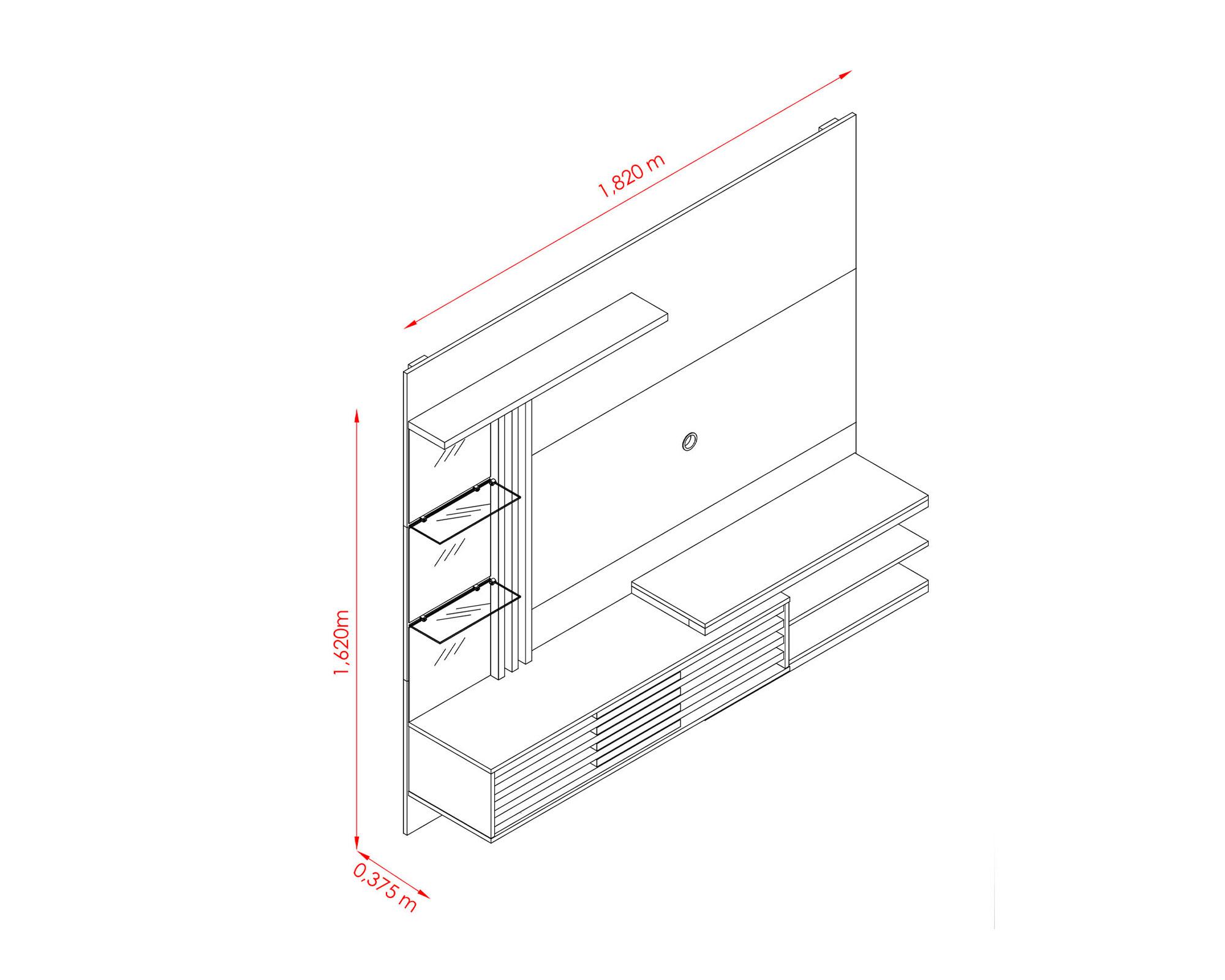 Panel TV 55'' Supreme natural/blanco opaco Altavision-2