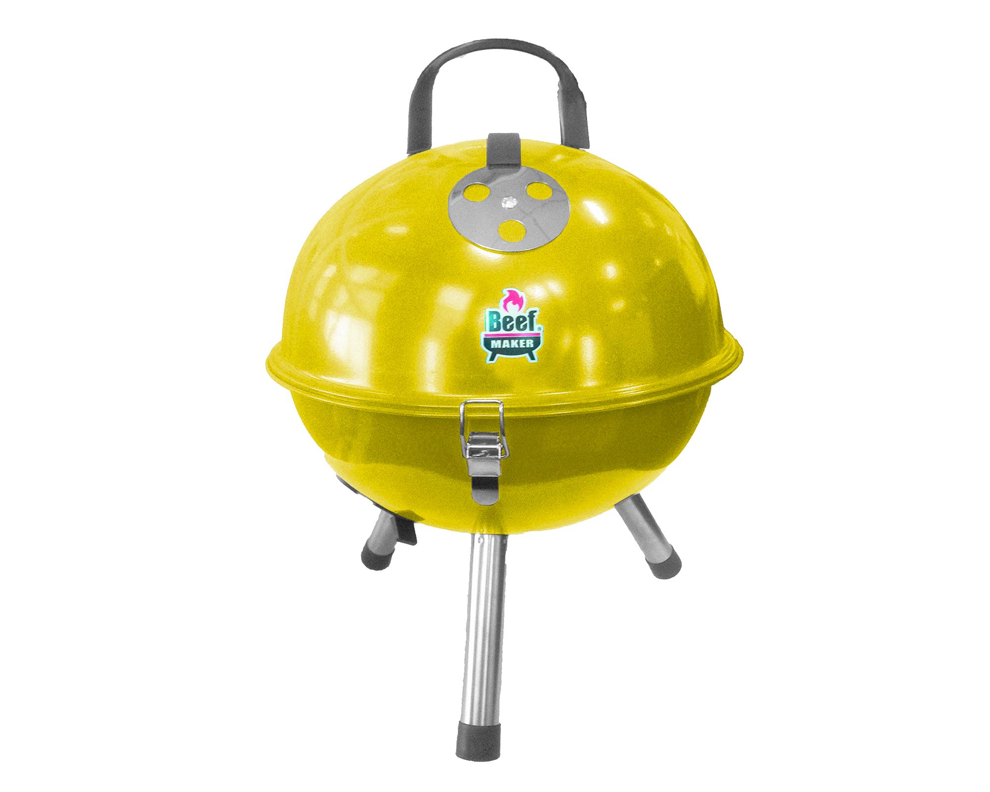 Parrilla a carbón Springball sobremesa amarillo Beef Maker-0