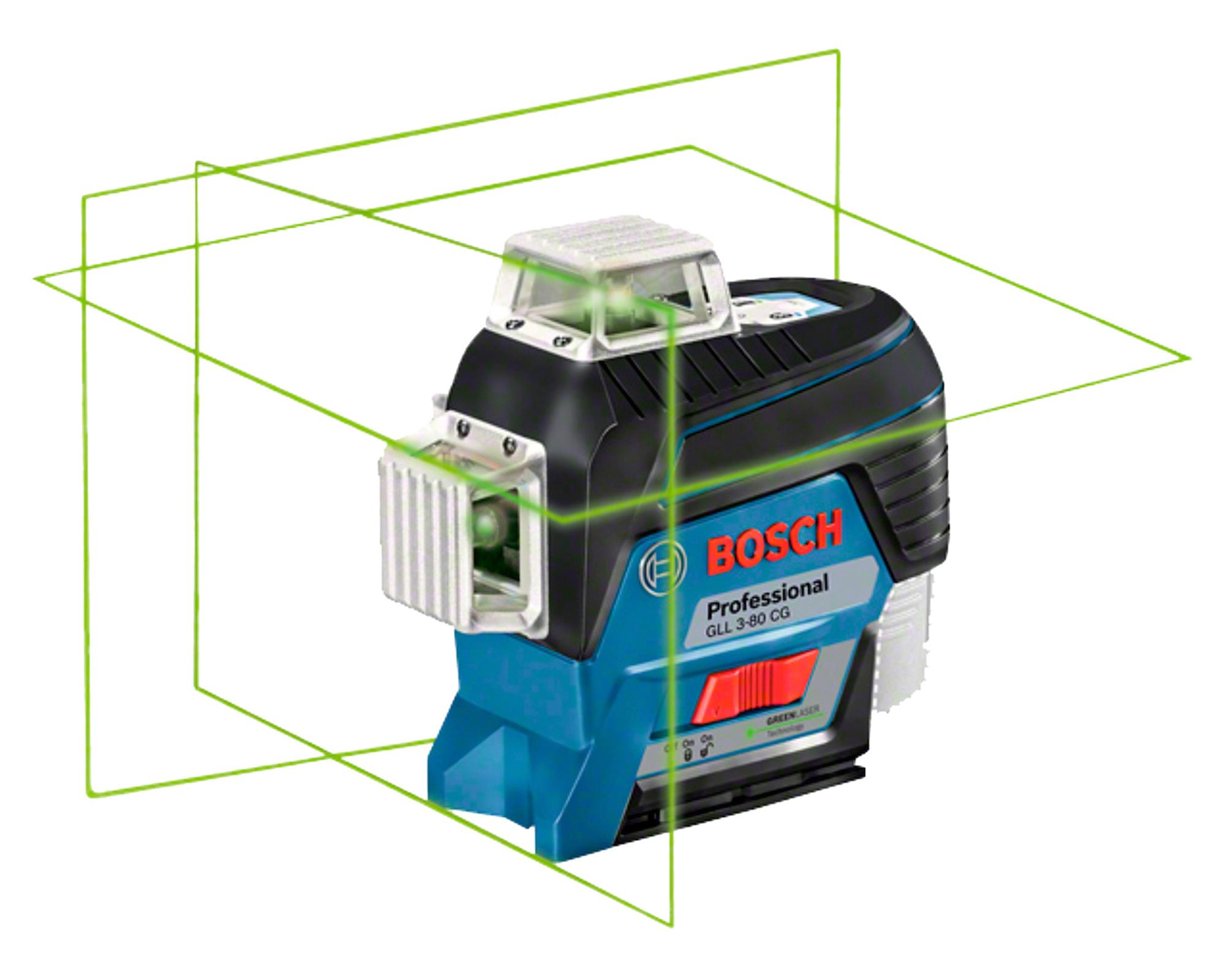 Nivel láser líneas verdes 120 m 360° Bluetooth GLL 3-80 CG-2