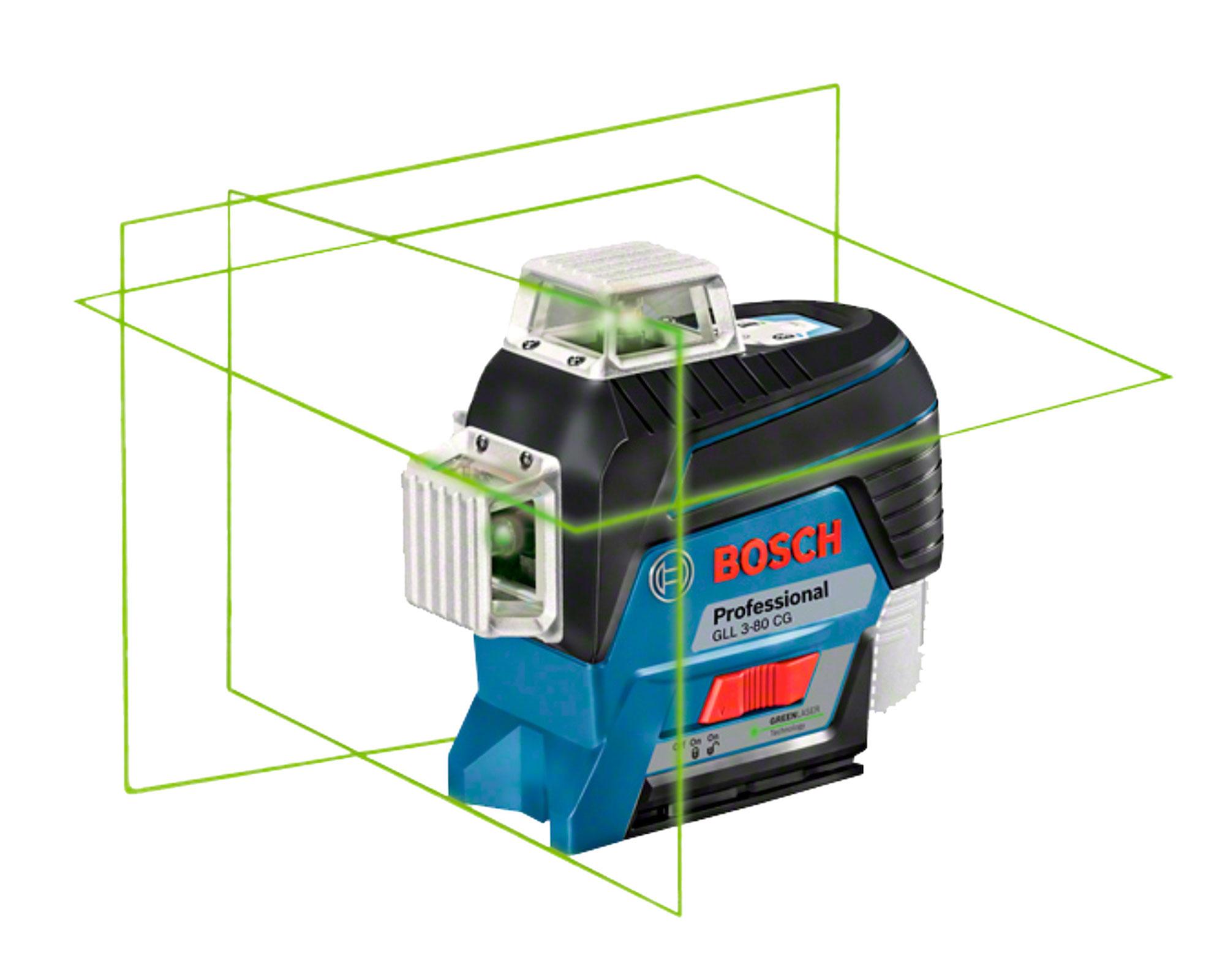 Nivel láser líneas verdes 120 m 360° Bluetooth GLL 3-80 CG-2