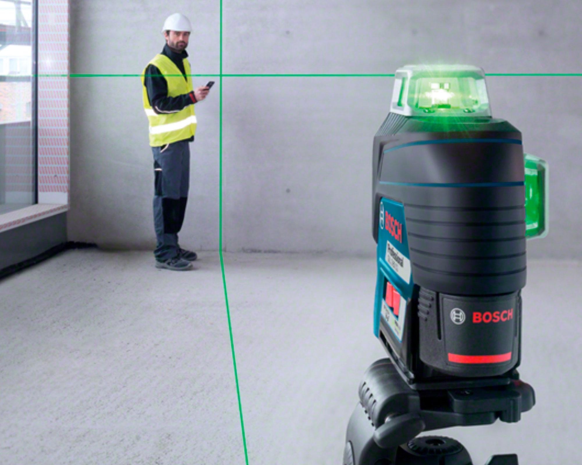 Nivel láser líneas verdes 120 m 360° Bluetooth GLL 3-80 CG-3