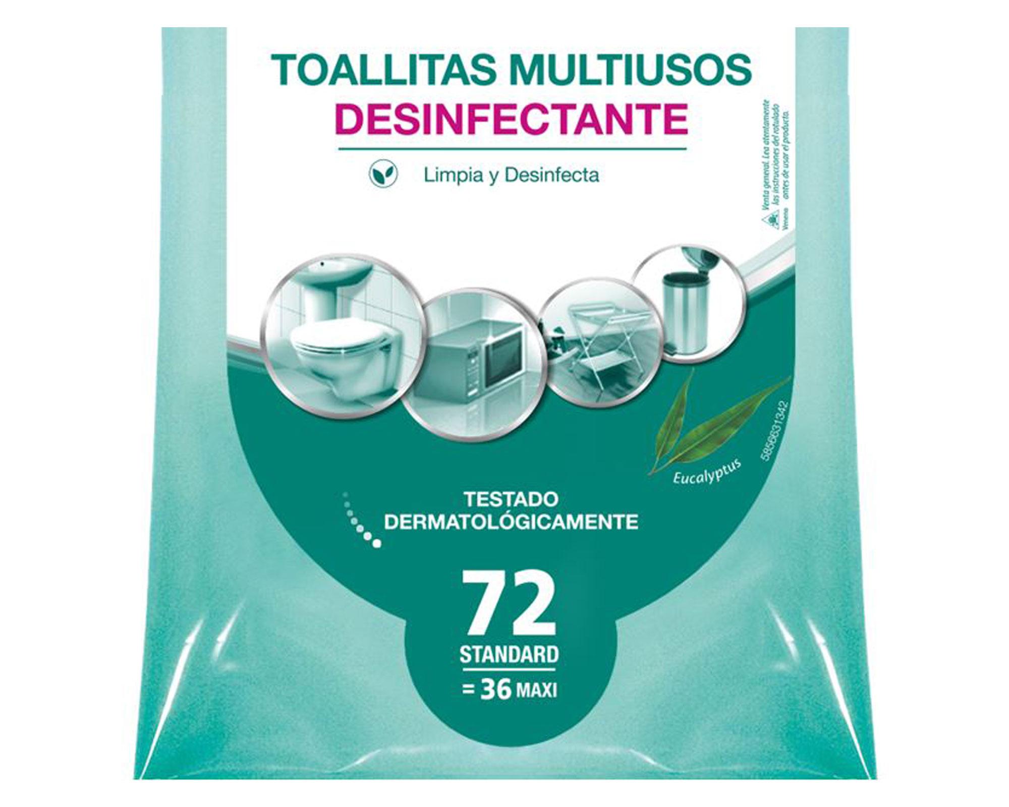 Toalla desinfectante multiuso eucaliptus 72 unidades Sanytol-2