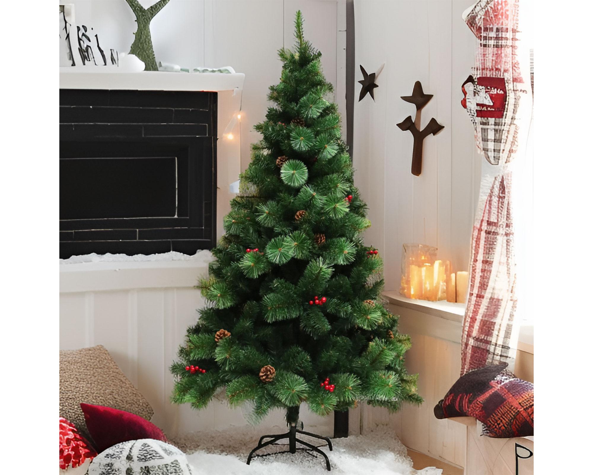 Árbol de navidad con berries 1,8 m 589 ramas-5