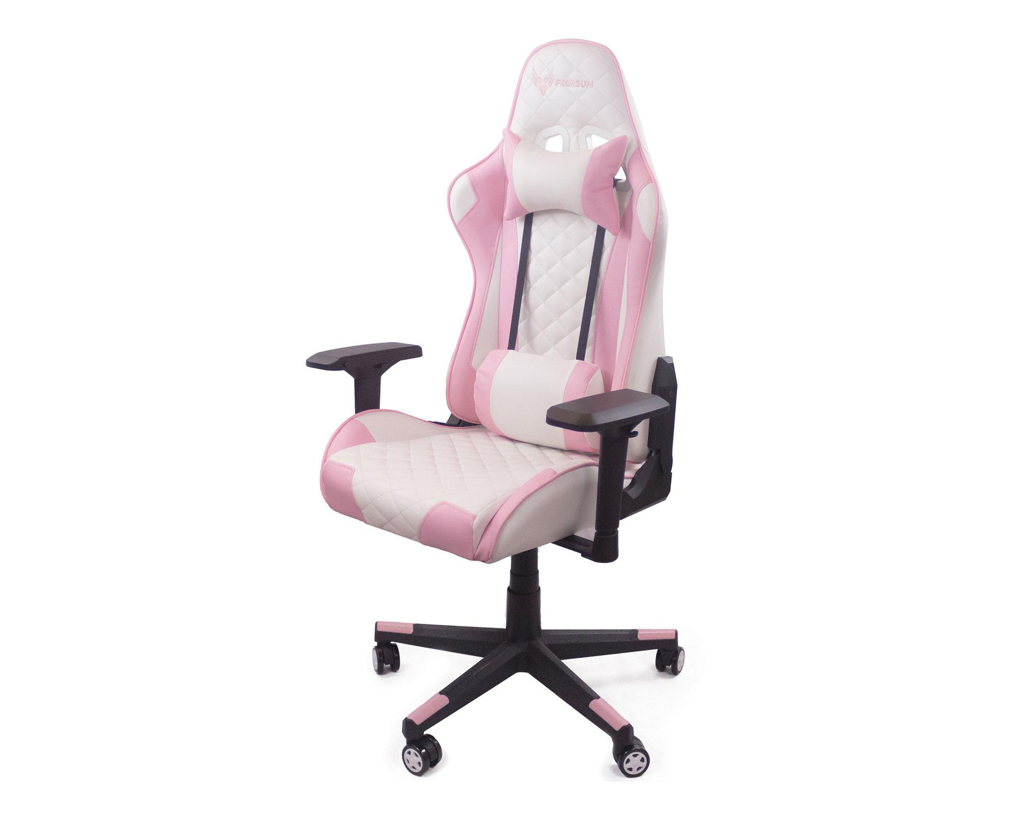 Silla Gamer Emperor rosado/blanco Pegasum-2