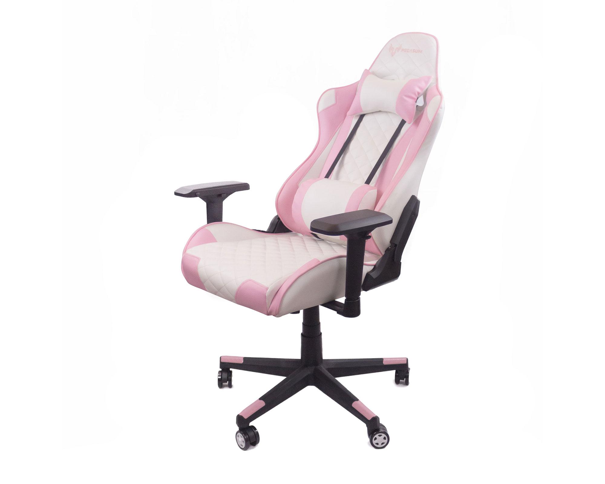 Silla Gamer Emperor rosado/blanco Pegasum-1