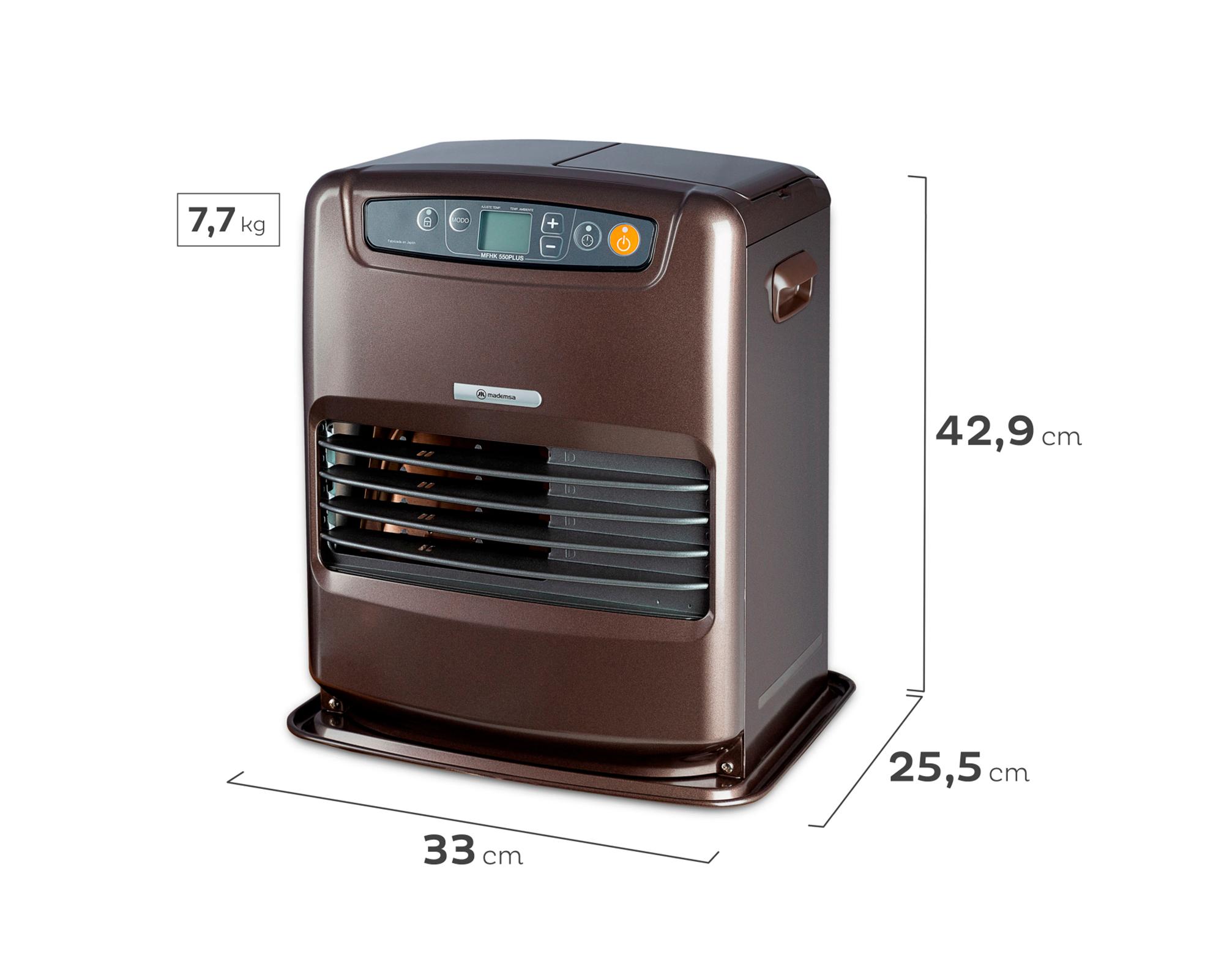 Estufa a parafina 3100W MFHK 550 Plus café platinado-2