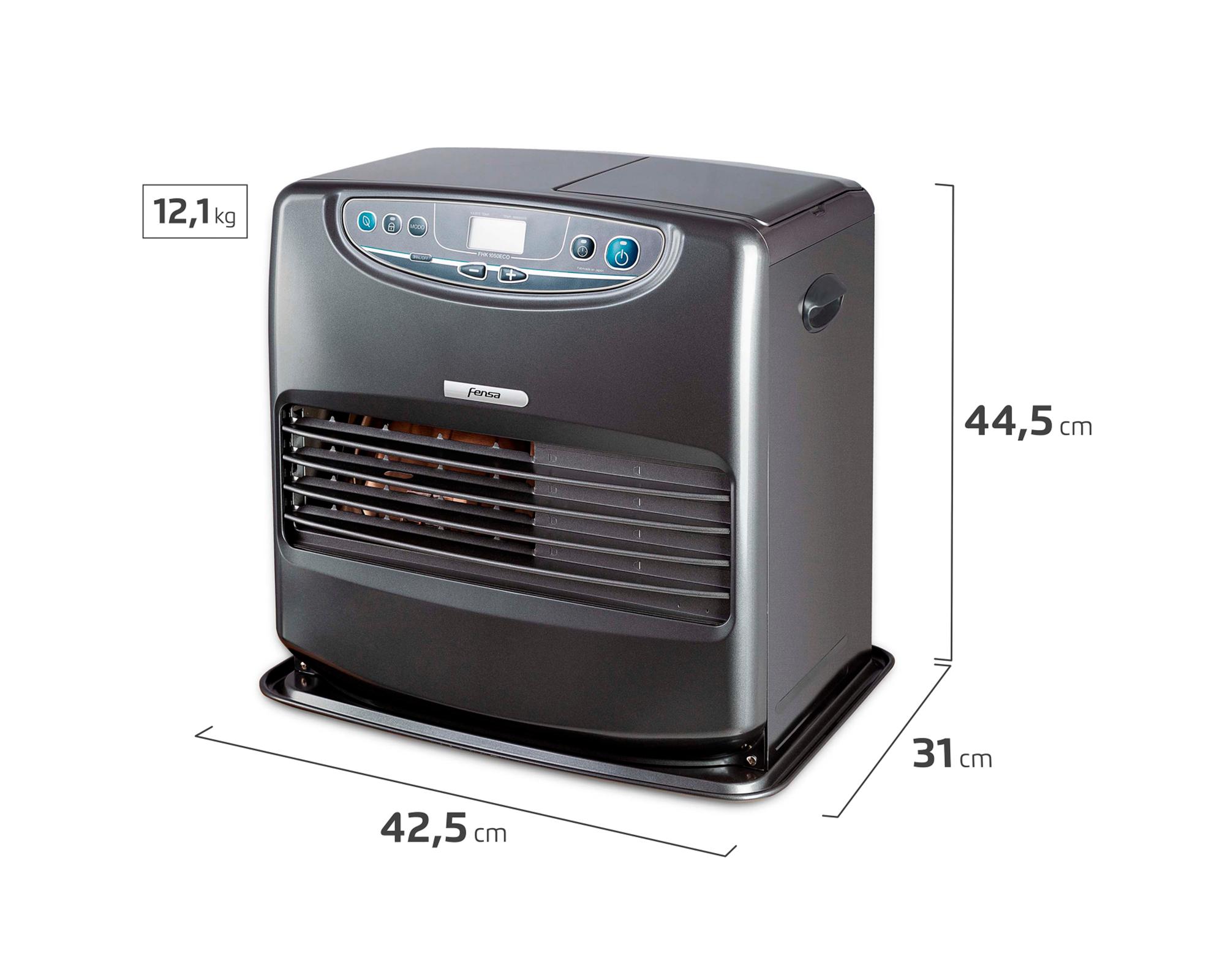 Estufa a parafina 5200W FHK 1050 Eco gris metálico-3