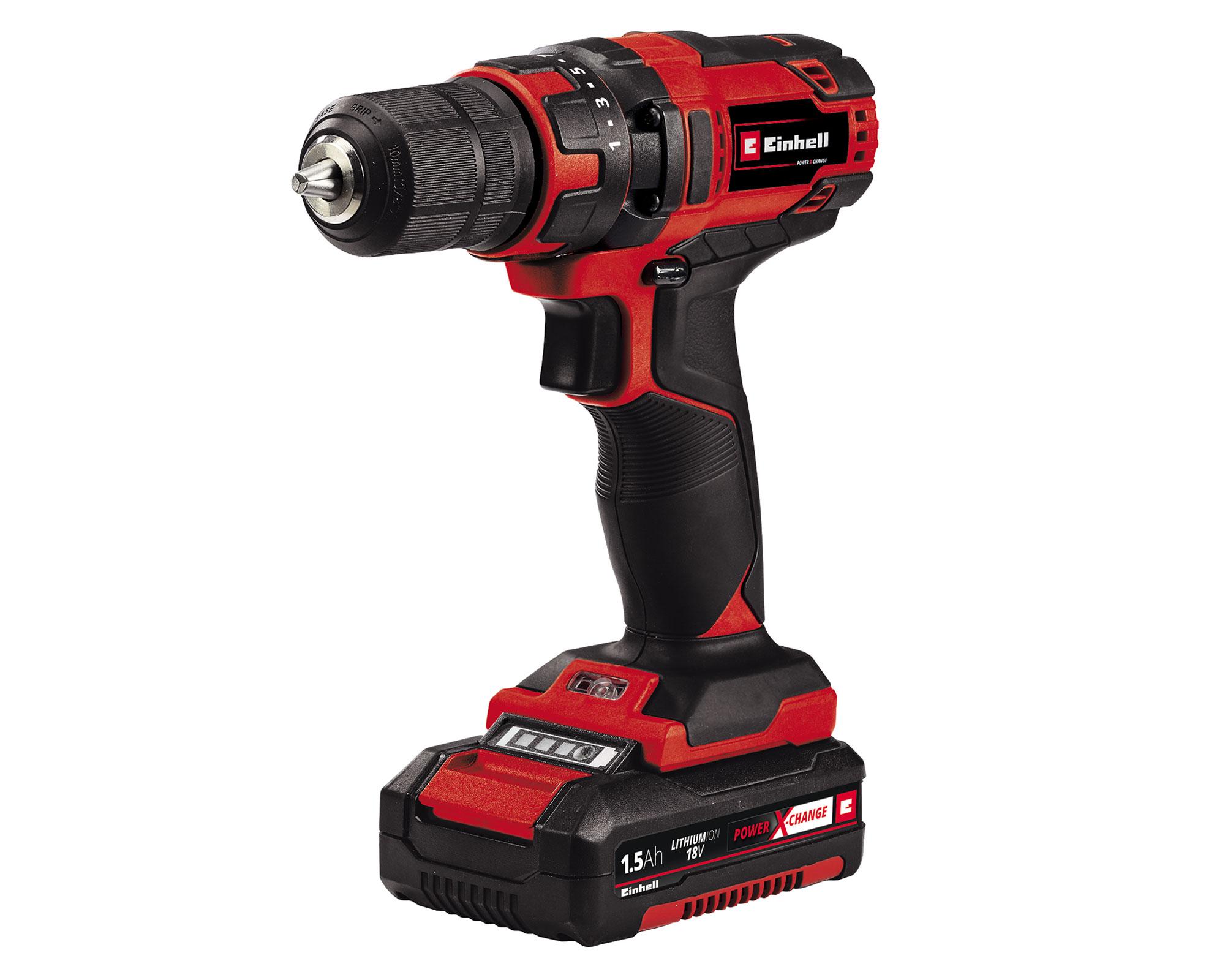 Taladro atornillador inalámbrico + esmeril angular inalámbrico + 2 baterías Li Einhell-1