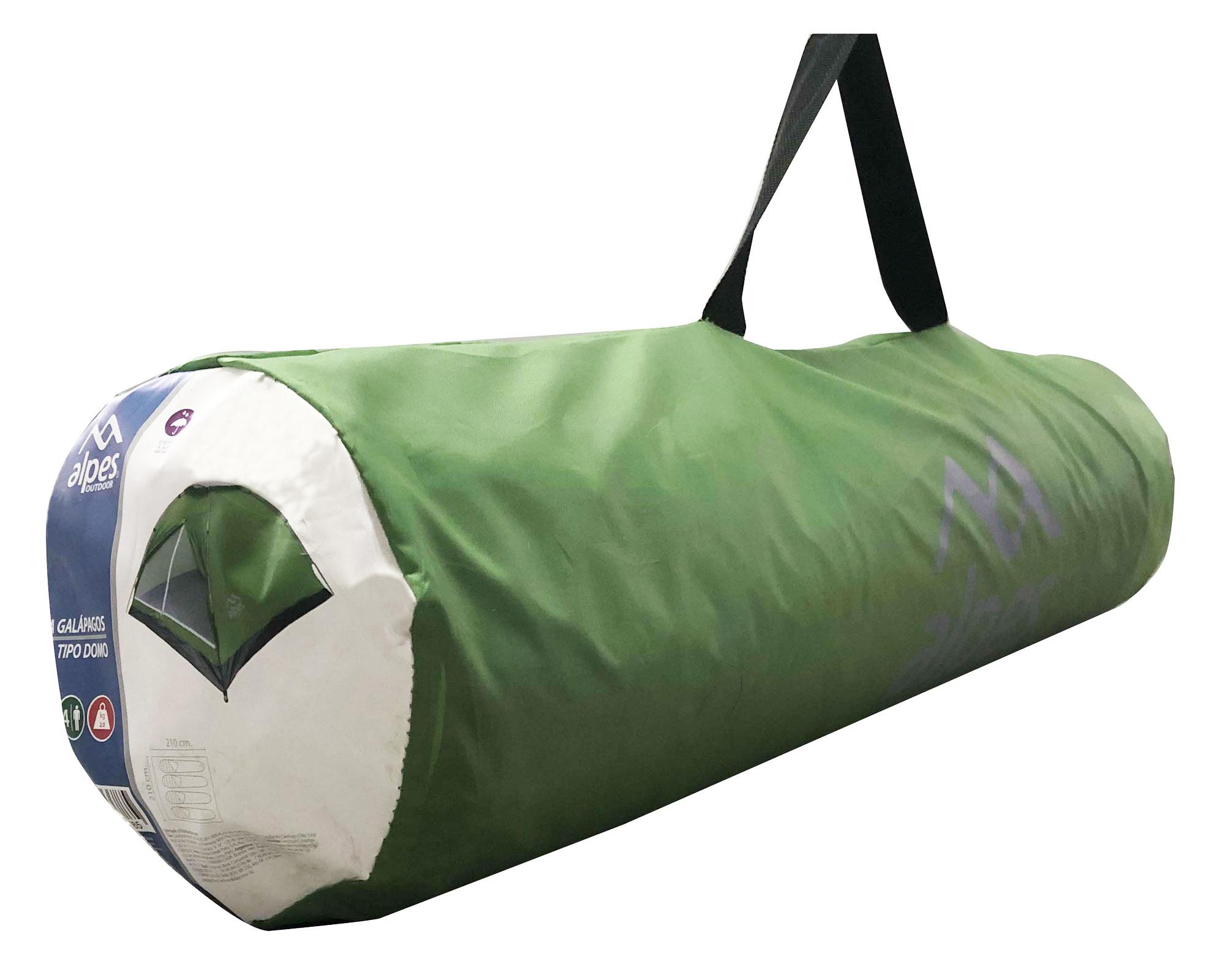 Carpa 4 personas Dome Galápagos verde Alpes.-2