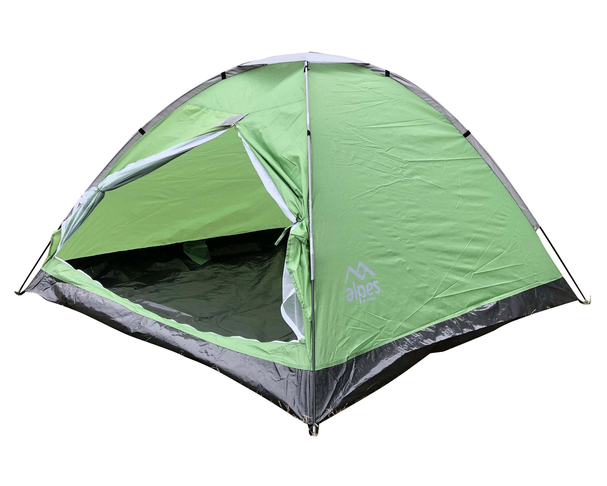 Carpa 4 personas Dome Galápagos verde Alpes.-0