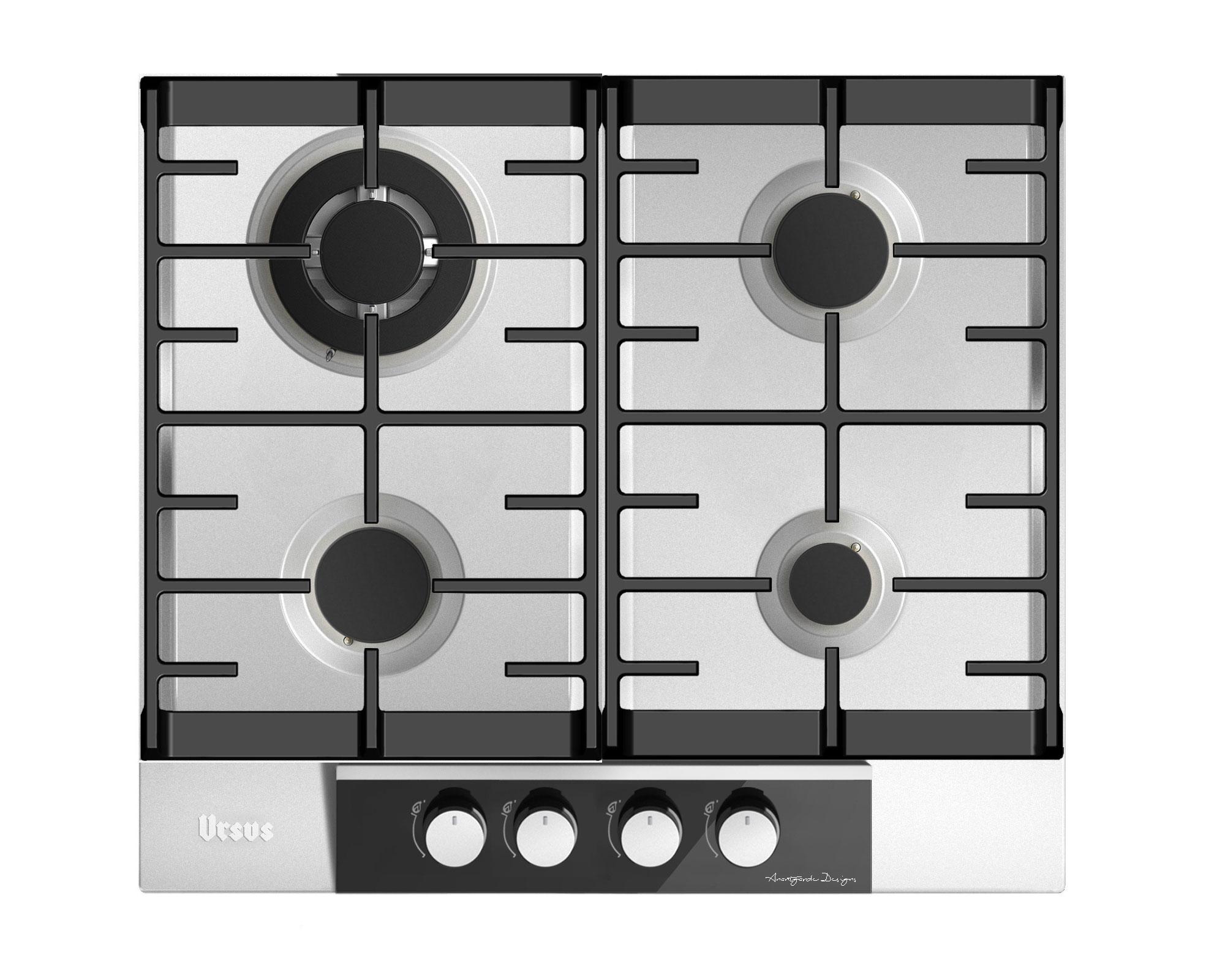 Encimera a gas 4 quemadores GS-60T GL Ursus Trotter-0