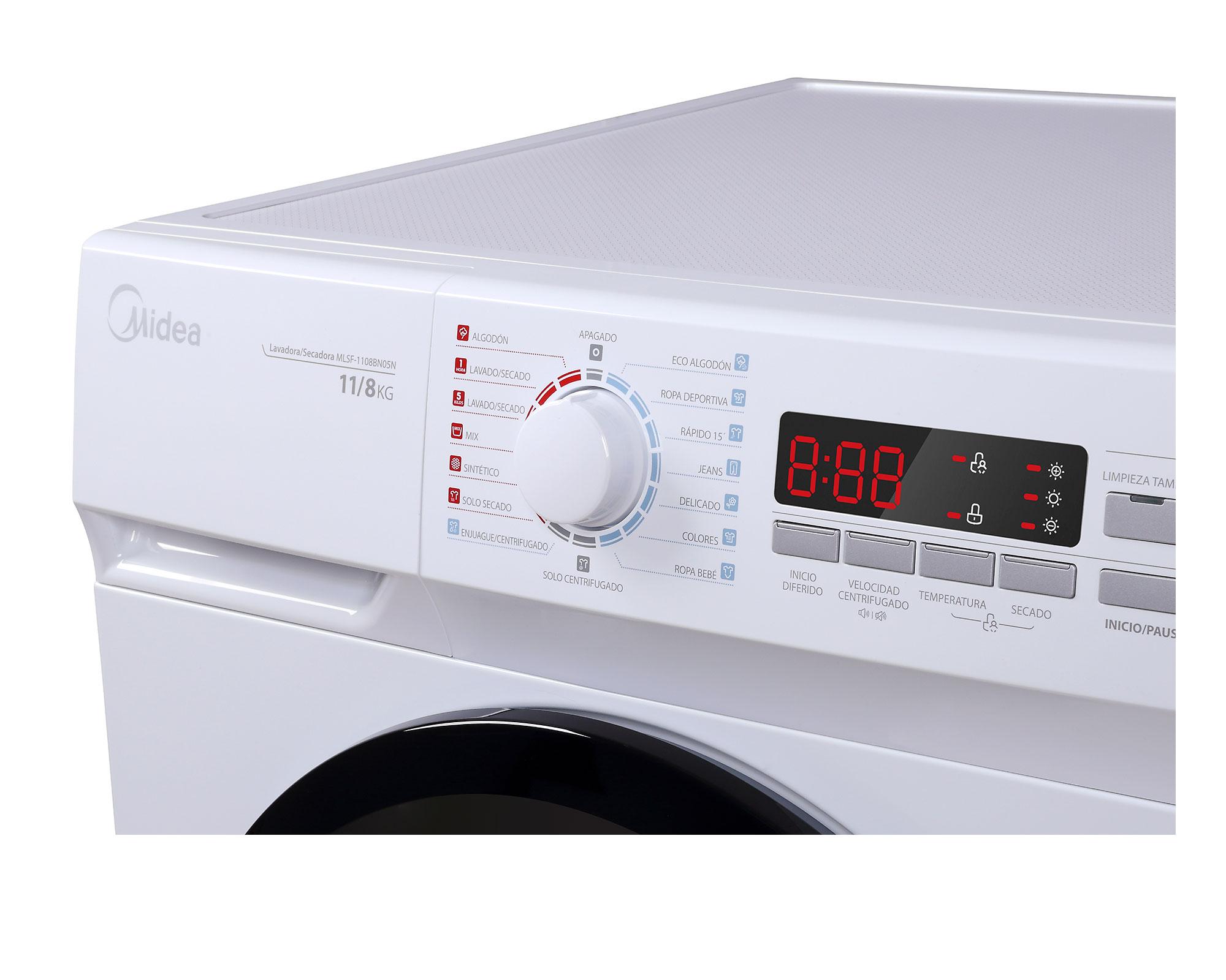 Lavadora secadora carga frontal 11/8 kg MLSF-1108BN05N Midea-3