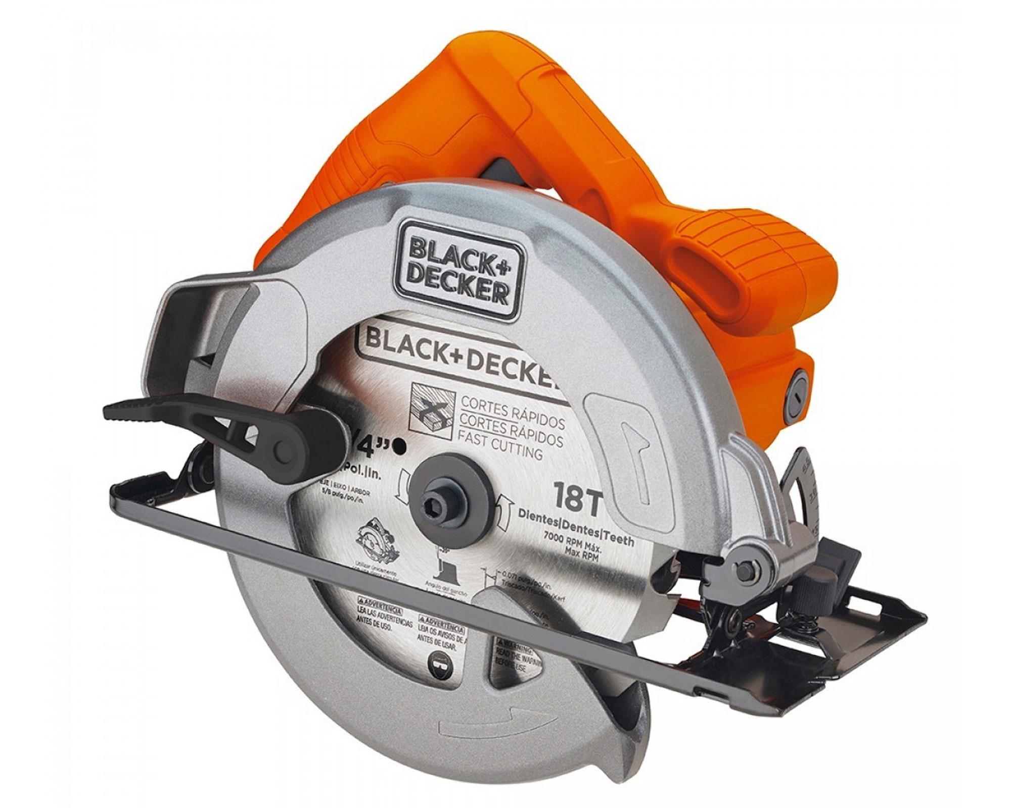 Sierra circular 1400W + lijadora orbital 200W + taladro percutor 550W Black+Decker-1