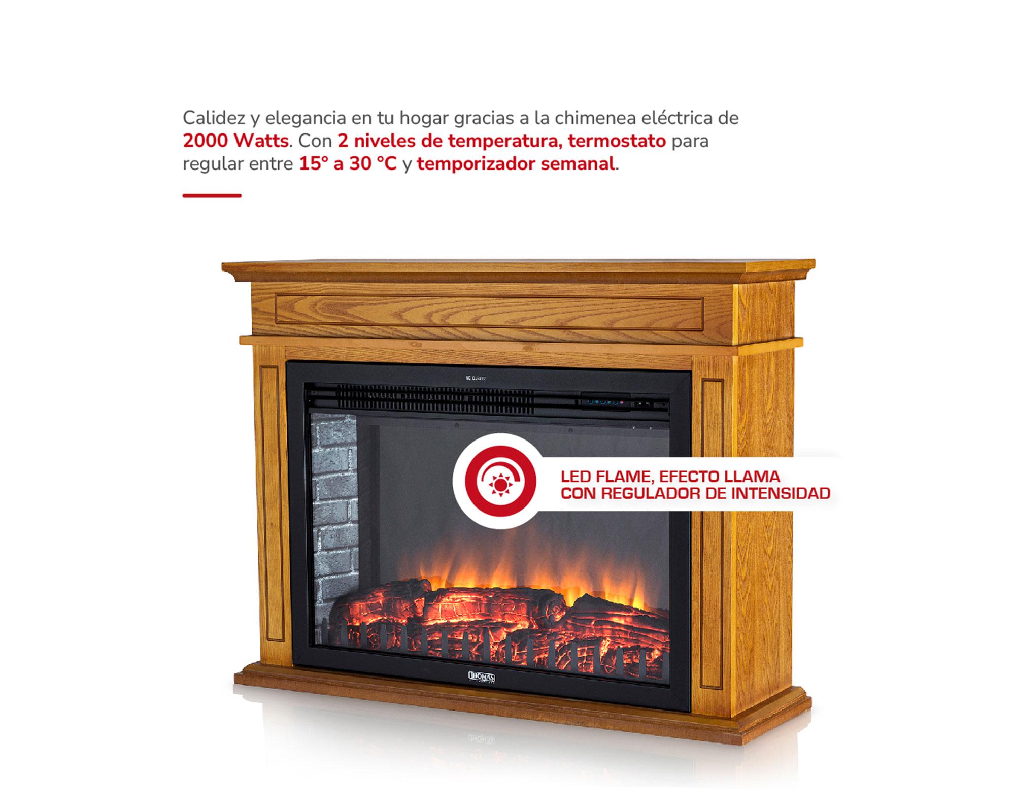 Chimenea eléctrica TH-FP105 café 2000W-3