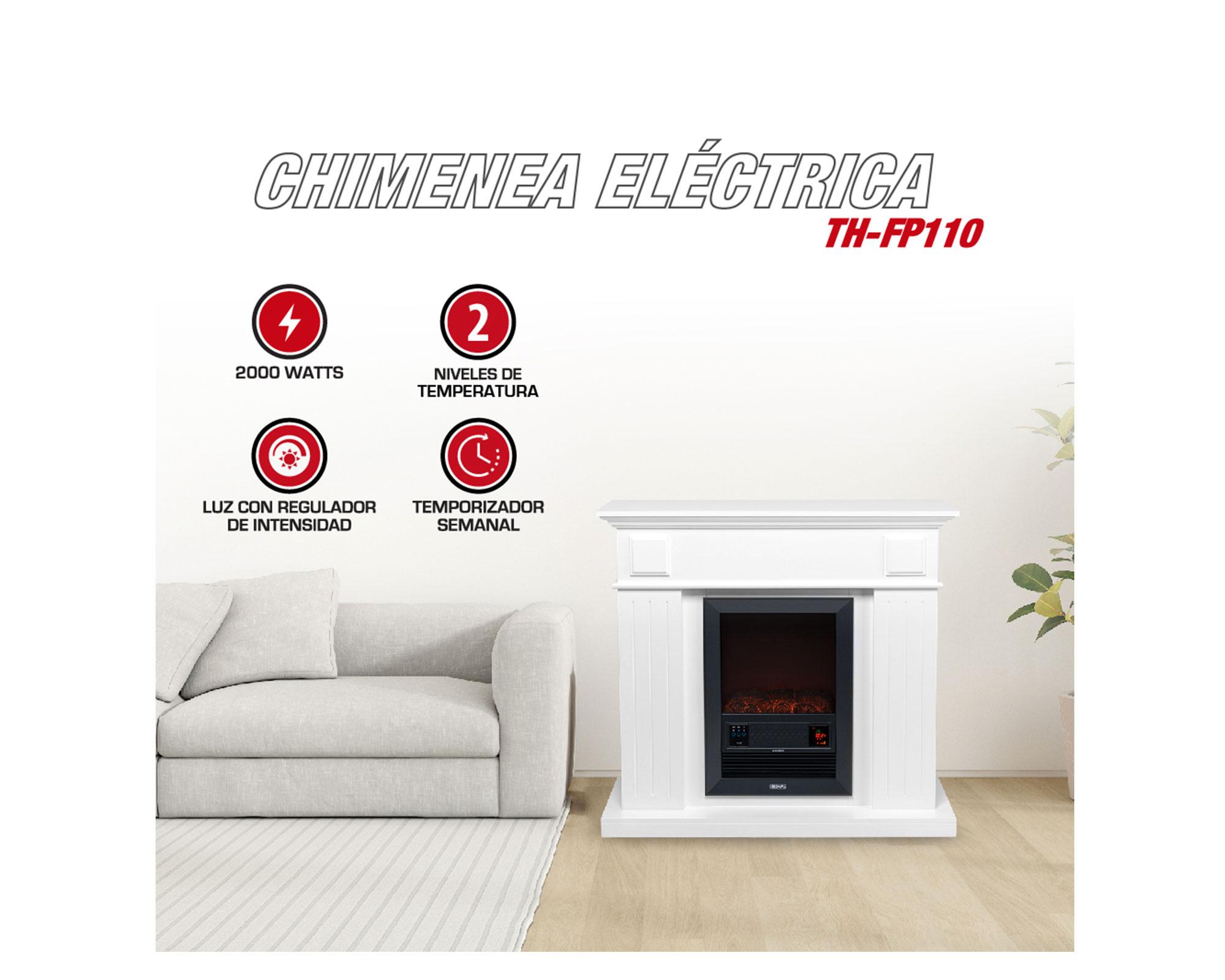 Chimenea eléctrica TH-FP110 blanco 2000W-2