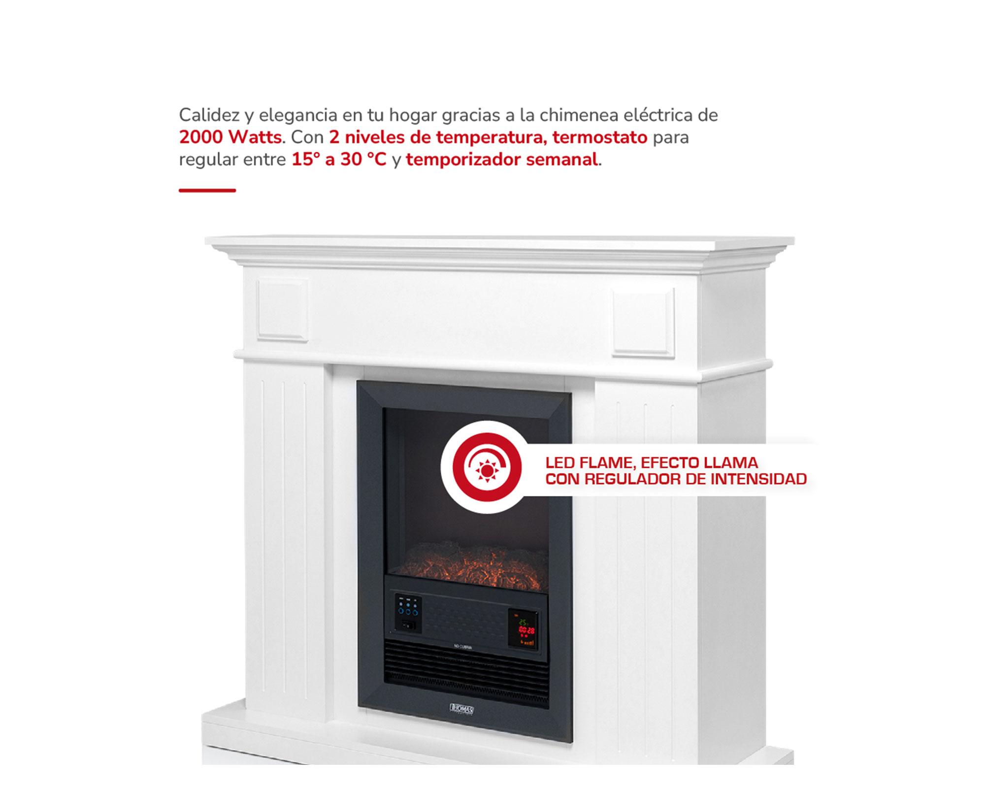 Chimenea eléctrica TH-FP110 blanco 2000W-3