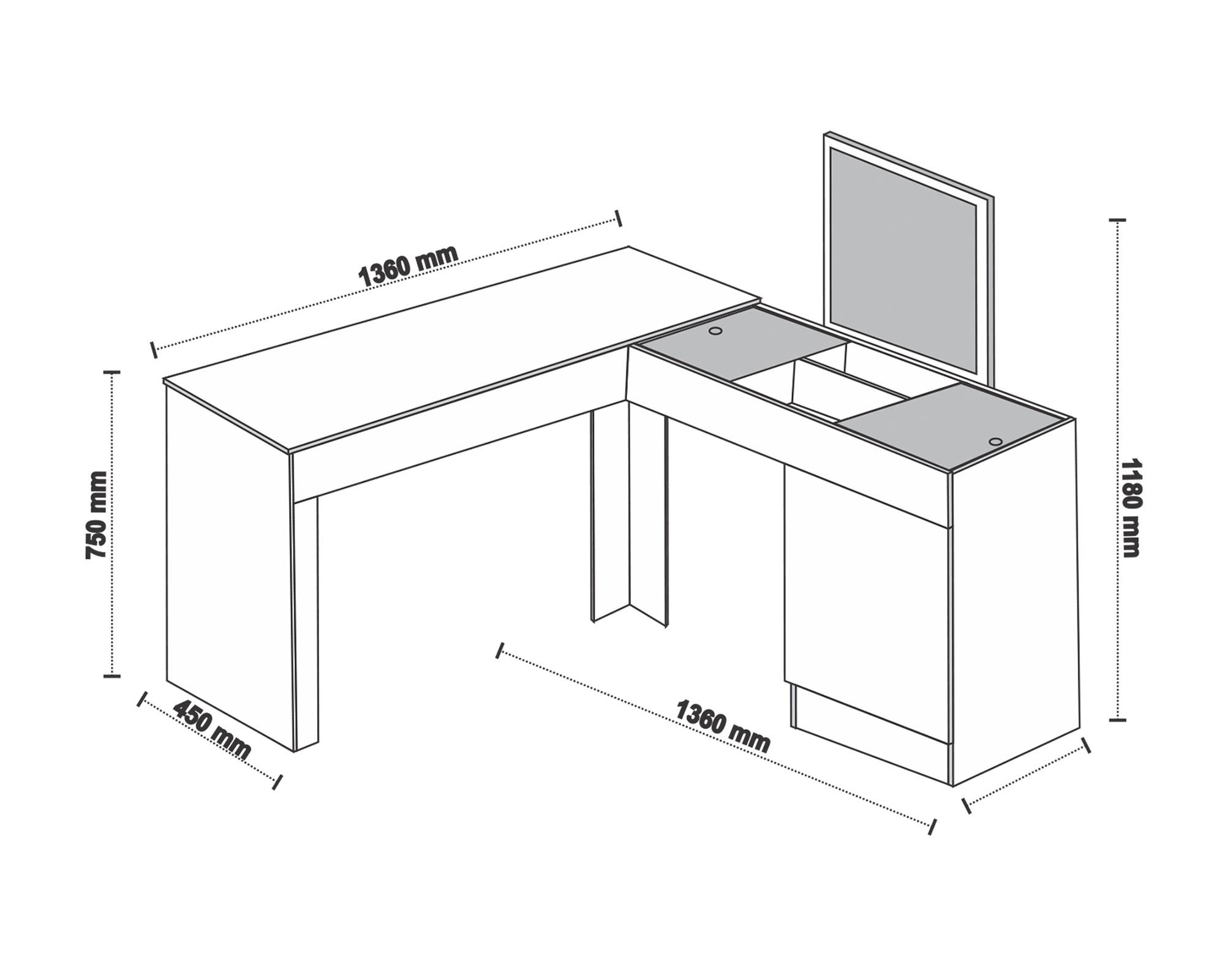 Tocador estrella blanco Favatex-5