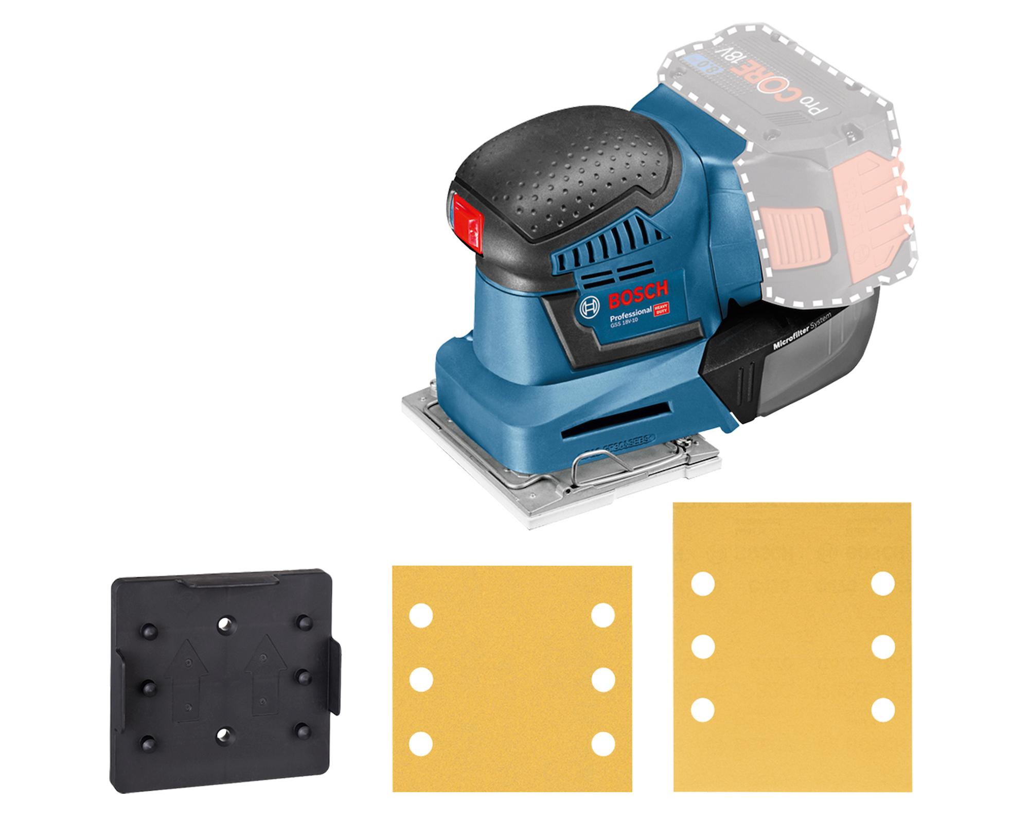 Lijadora orbital inalámbrica 18V GSS 18V-10 Bosch.-1
