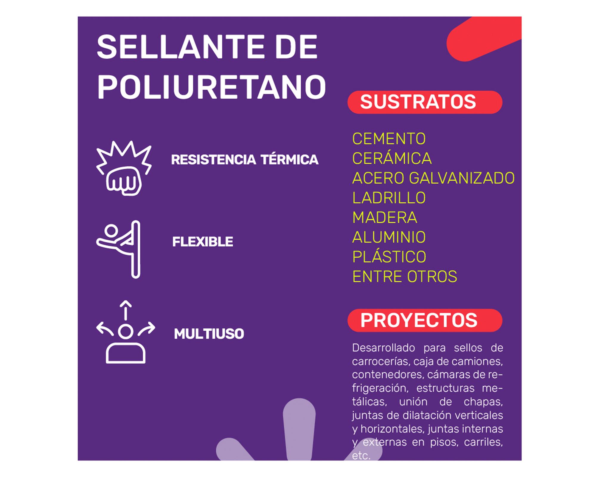 Sellante poliuretano 300 ml PU 40 gris-3