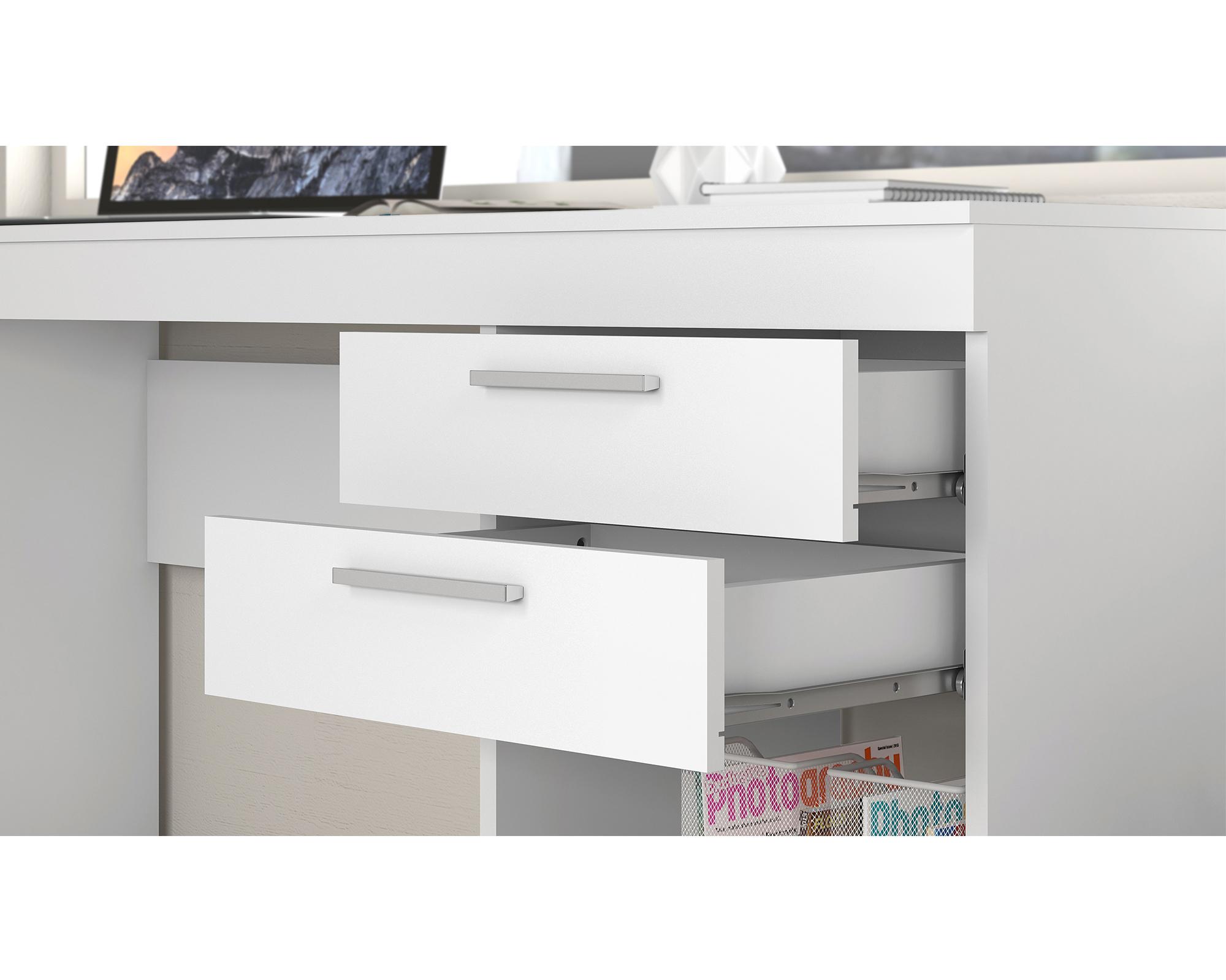 Escritorio Madagascar blanco 2 cajones-3