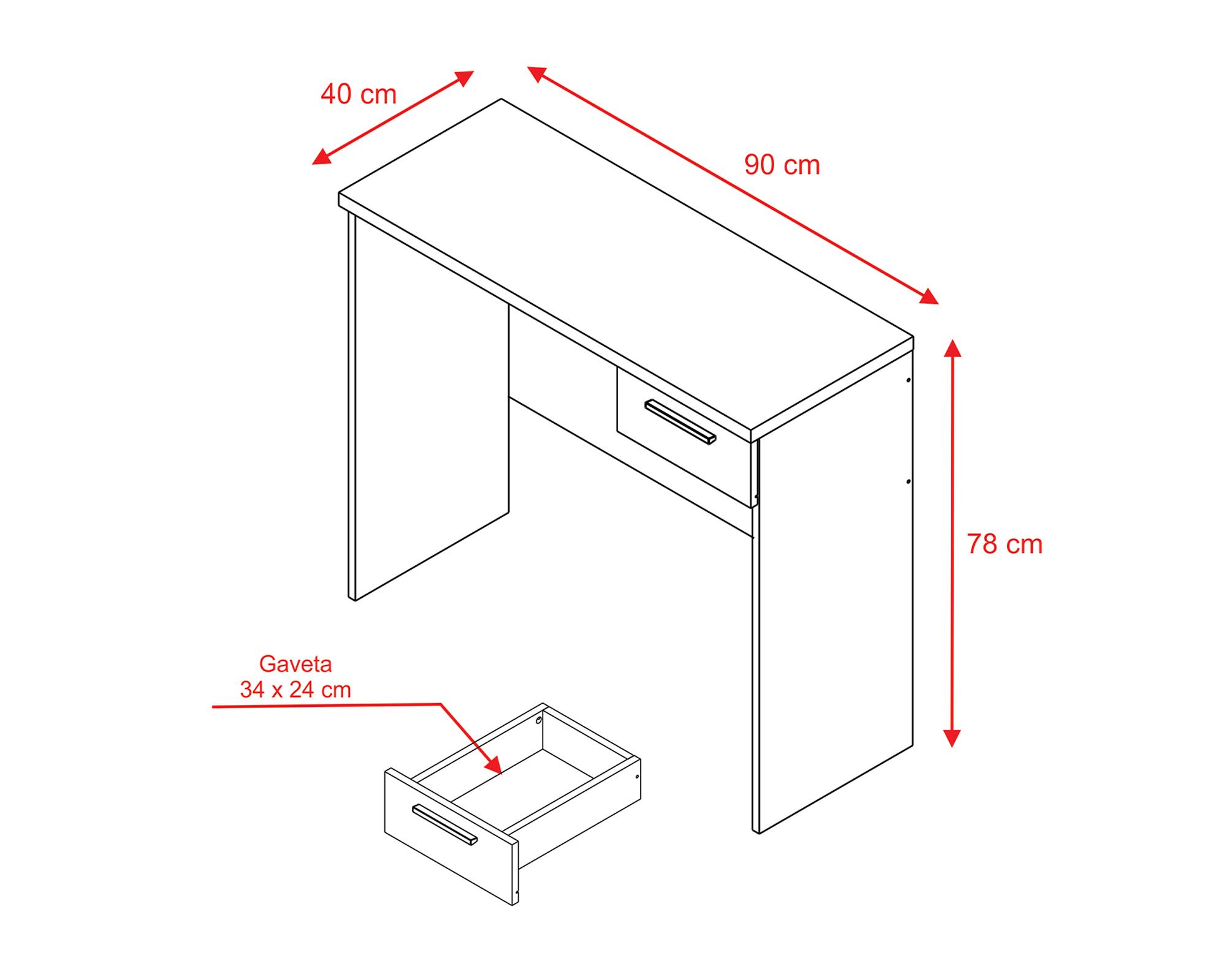 Escritorio Córdoba café 1 cajón-4