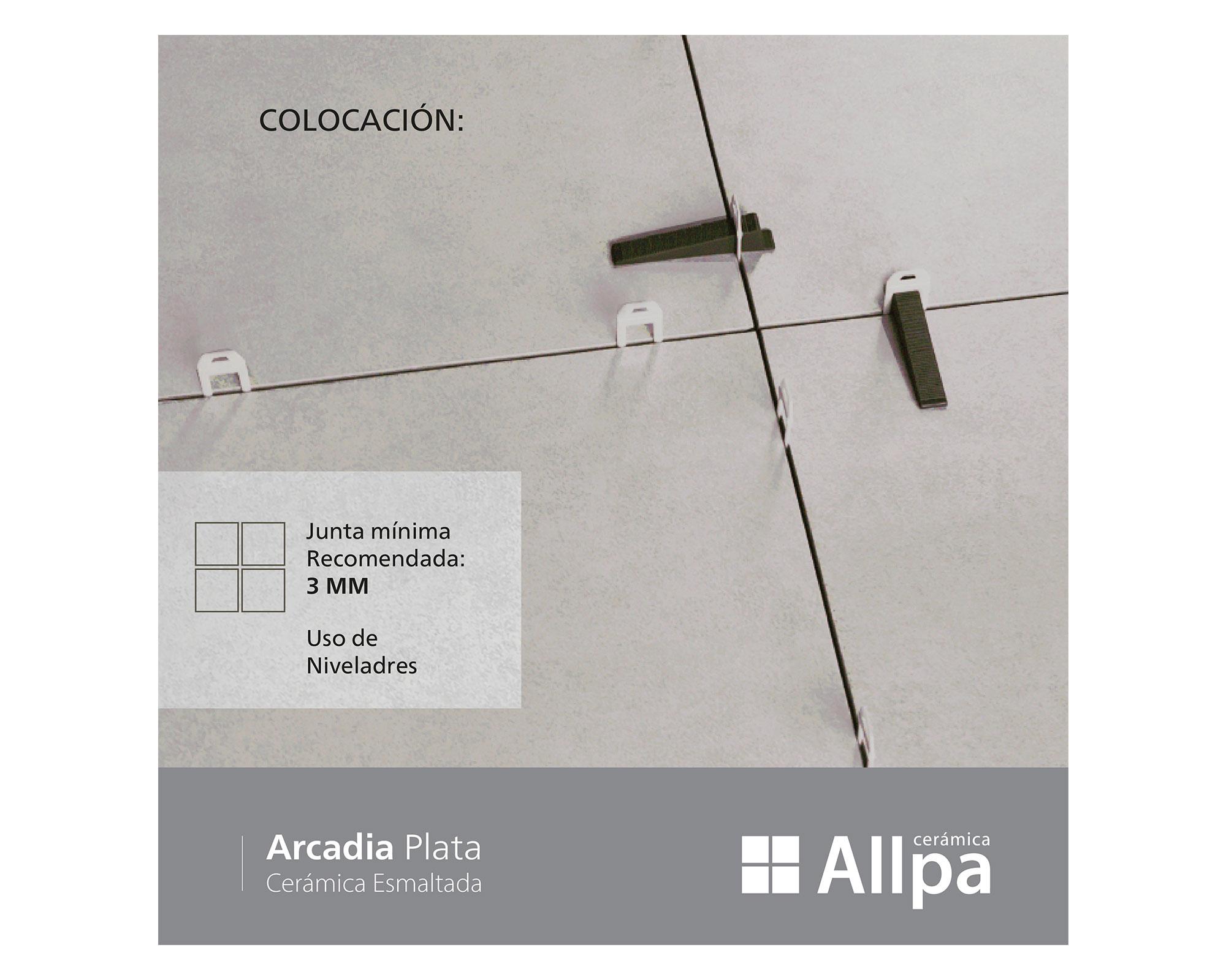 Cerámica piso muro Arcadia plateado 46x46 cm 2.58 m2-11