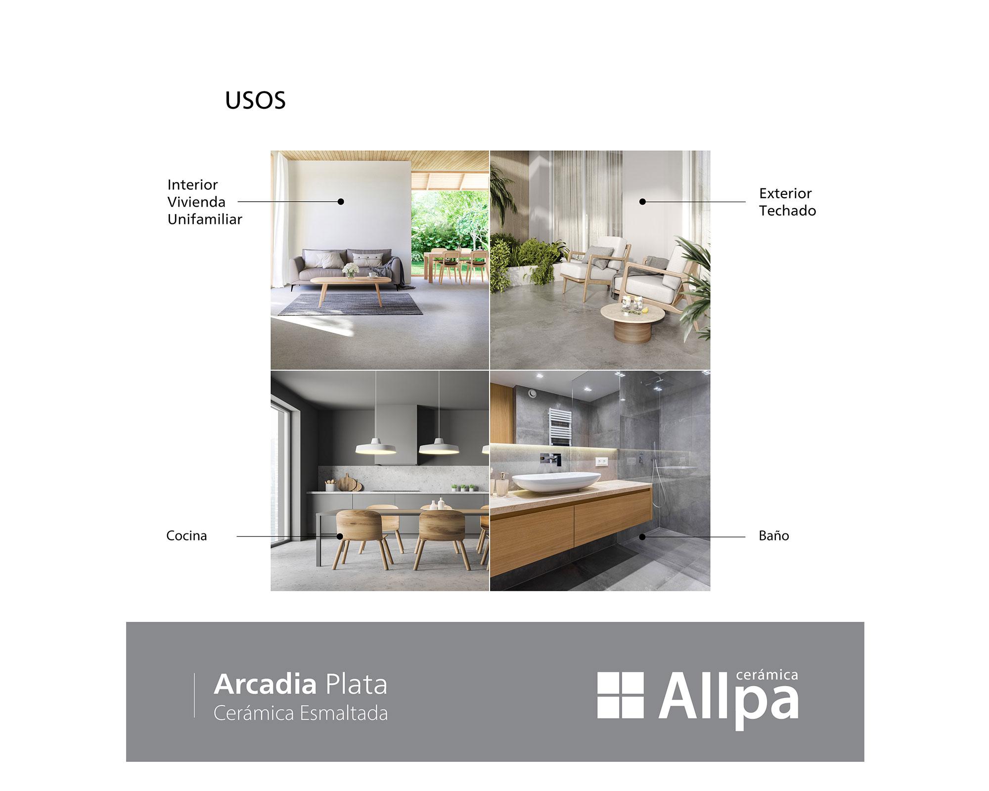 Cerámica piso muro Arcadia plateado 46x46 cm 2.58 m2-10