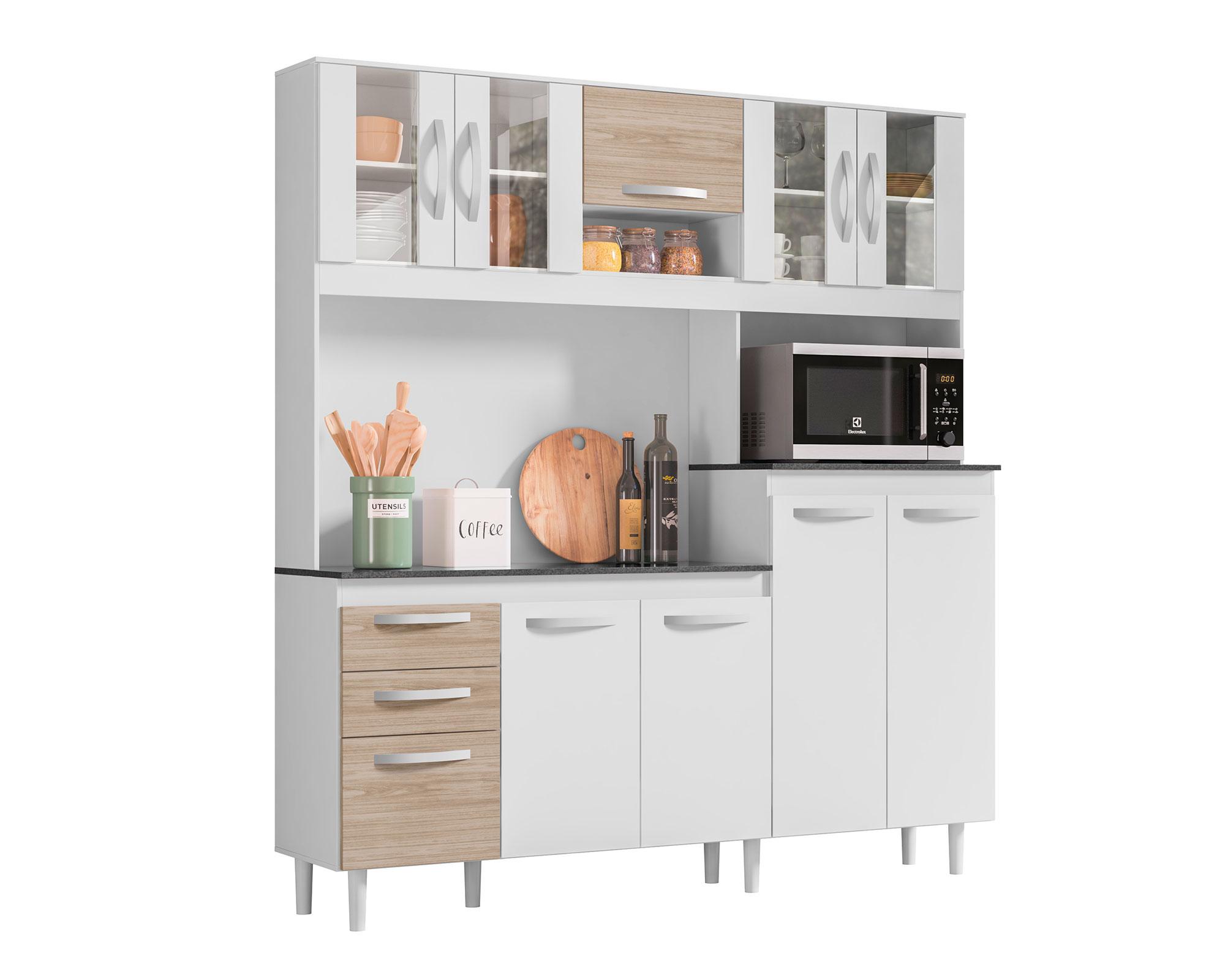 Kit cocina 9 puertas 3 cajones Andino blanco teka Favatex-4