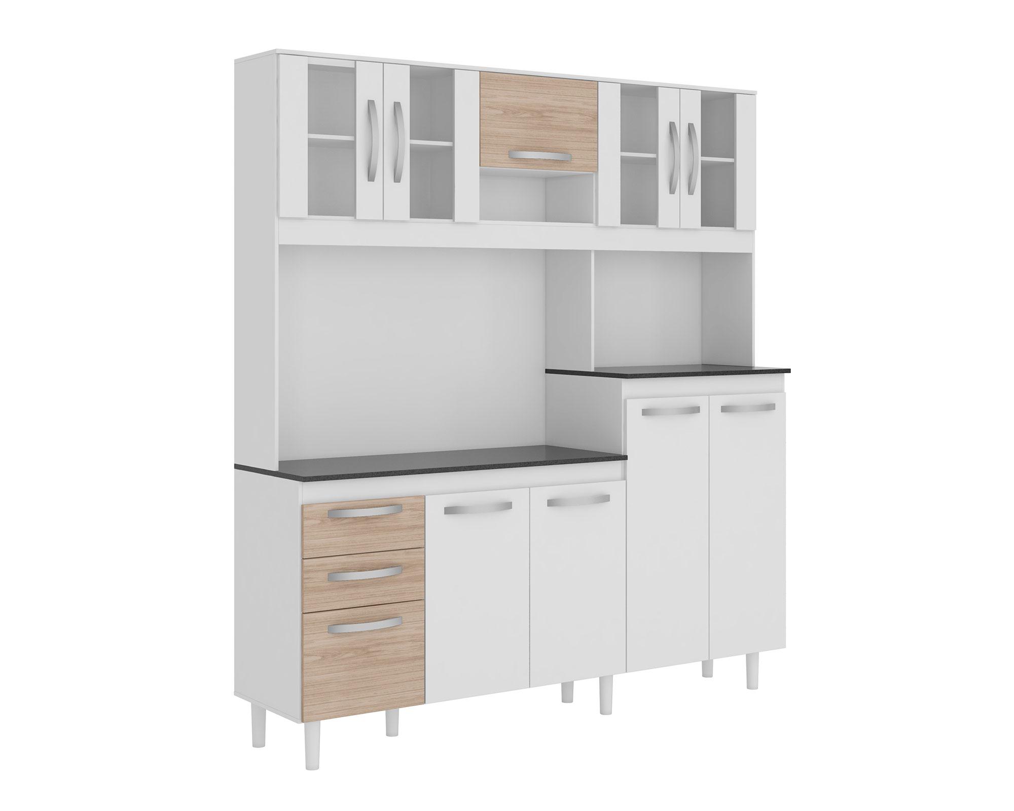 Kit cocina 9 puertas 3 cajones Andino blanco teka Favatex-1