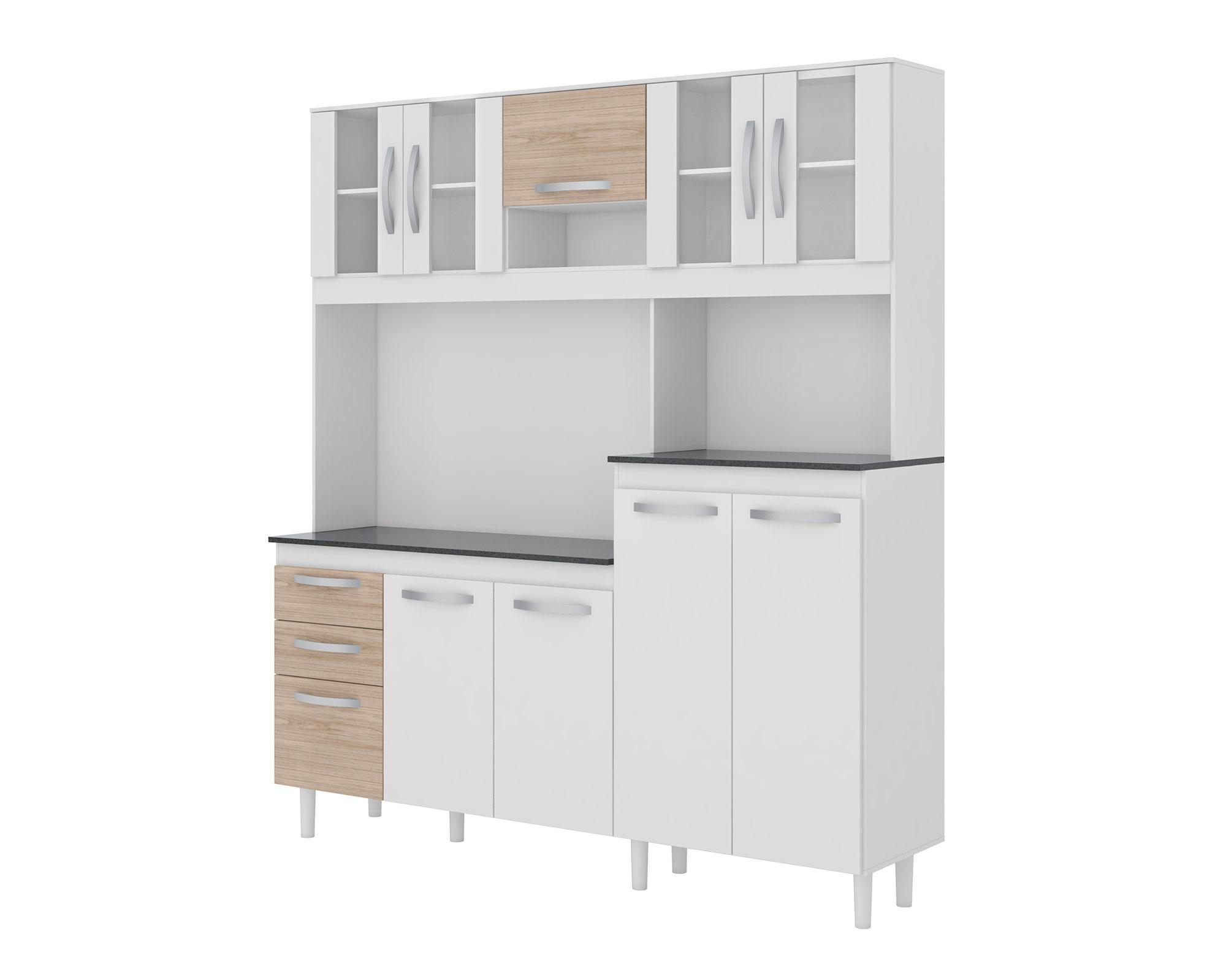 Kit cocina 9 puertas 3 cajones Andino blanco teka Favatex-2