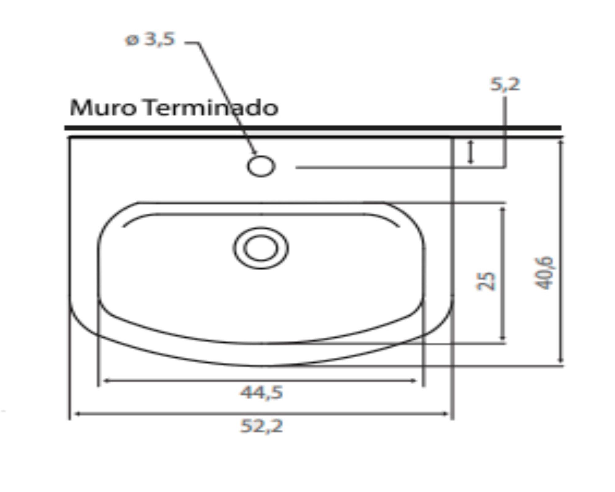 Mueble vanitorio 52.5 cm Ciro blanco Fanaloza.-1