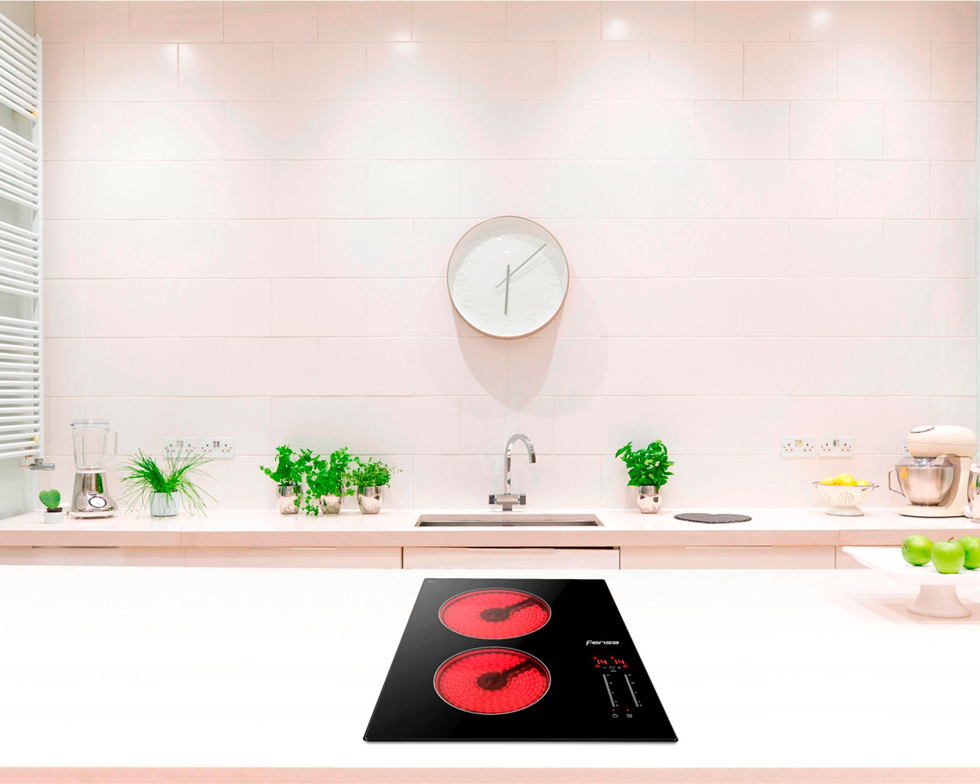 Encimera vitrocerámica 2 quemadores FEV 2T negro-3