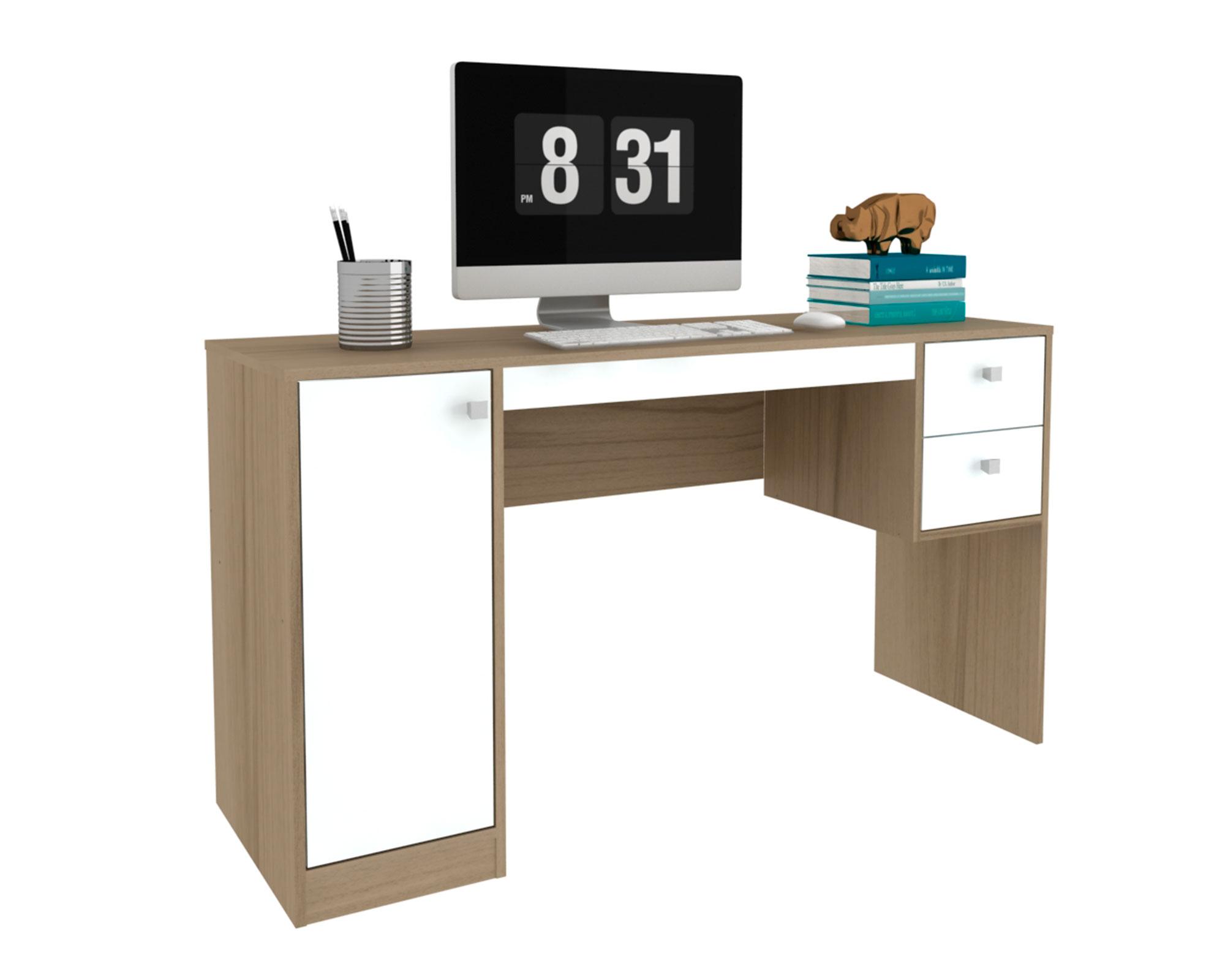 Escritorio 2 cajones 1 puerta avela/blanco Altavision-0