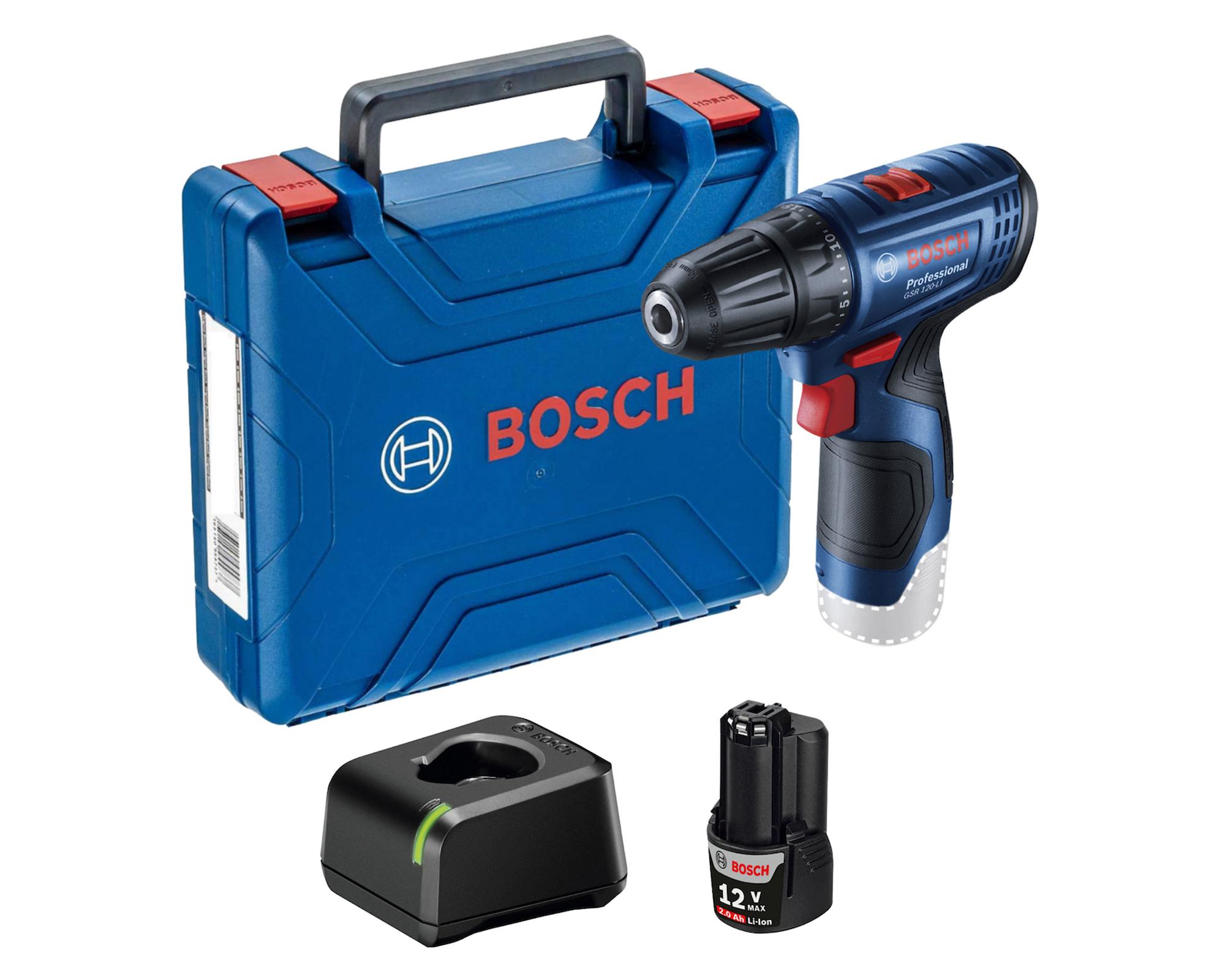 Taladro atornillador 12V 10mm GSR 120-LI + 1 batería Bosch-0
