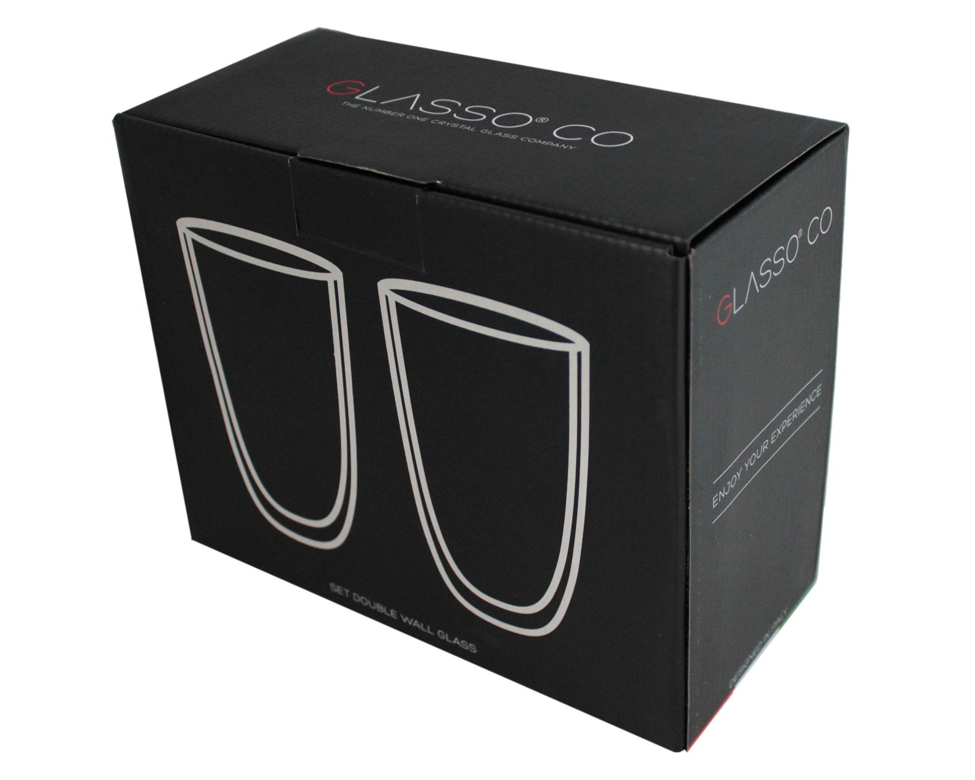 Vaso doble pared 473 ml Latte 2 unidades Glasso-2