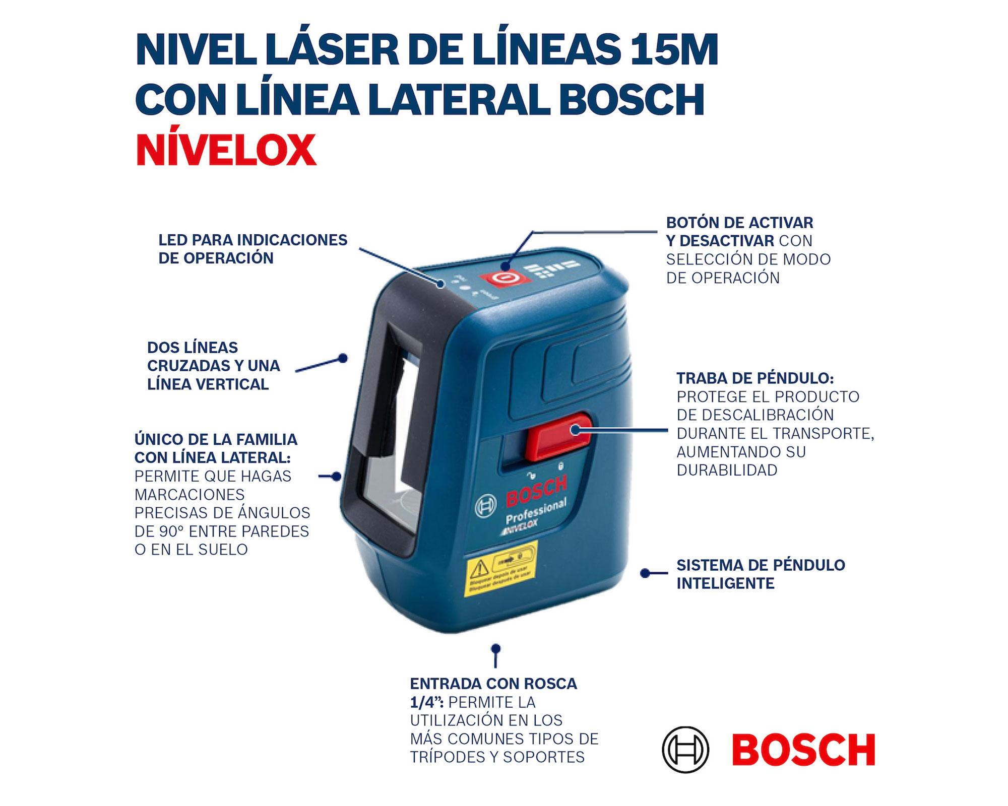Nivel láser Nivelox 15m con trípode y maletín-5