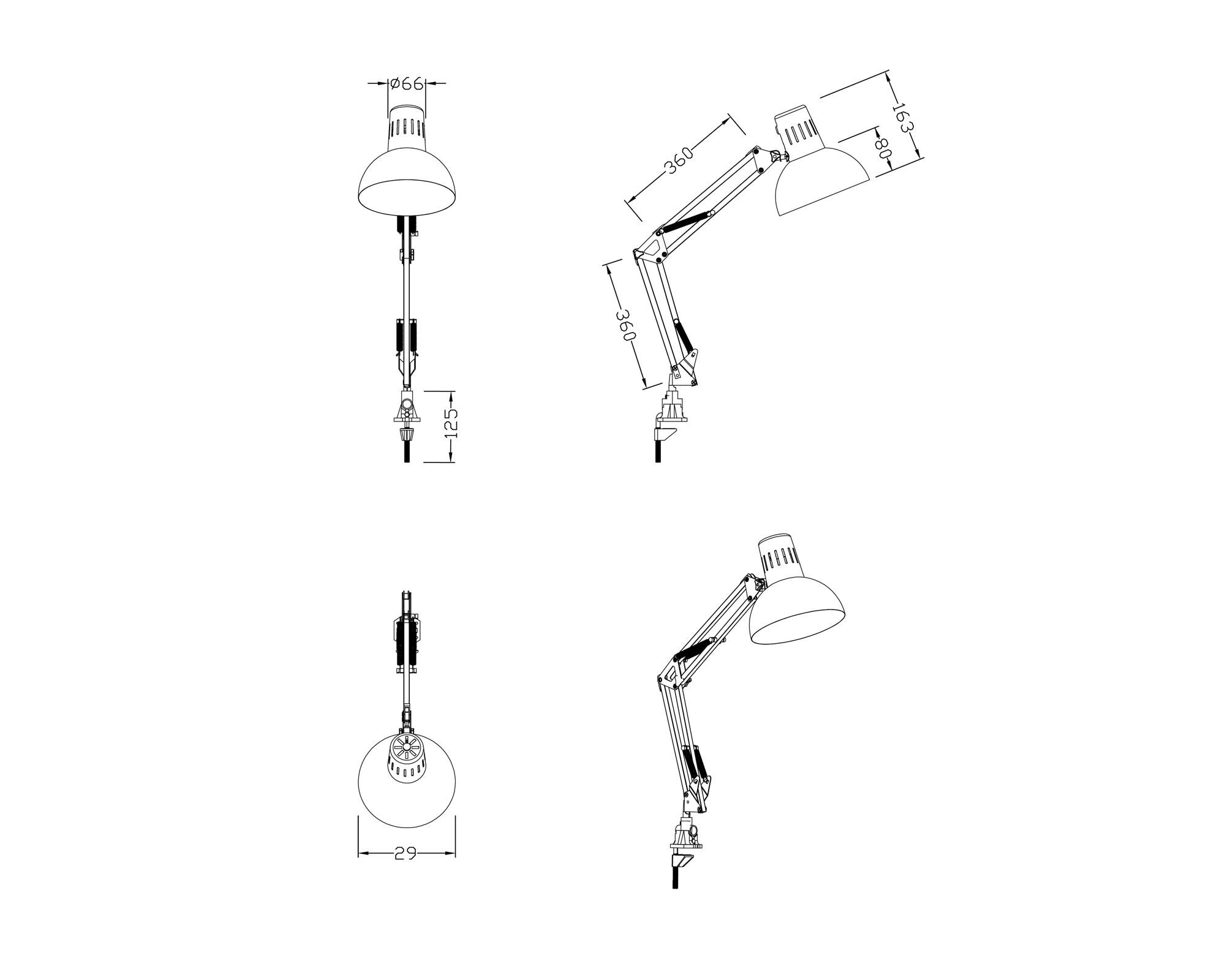 Lámpara sobremesa 1L E27 movible dibujo 2.0 blanco Abitare-3