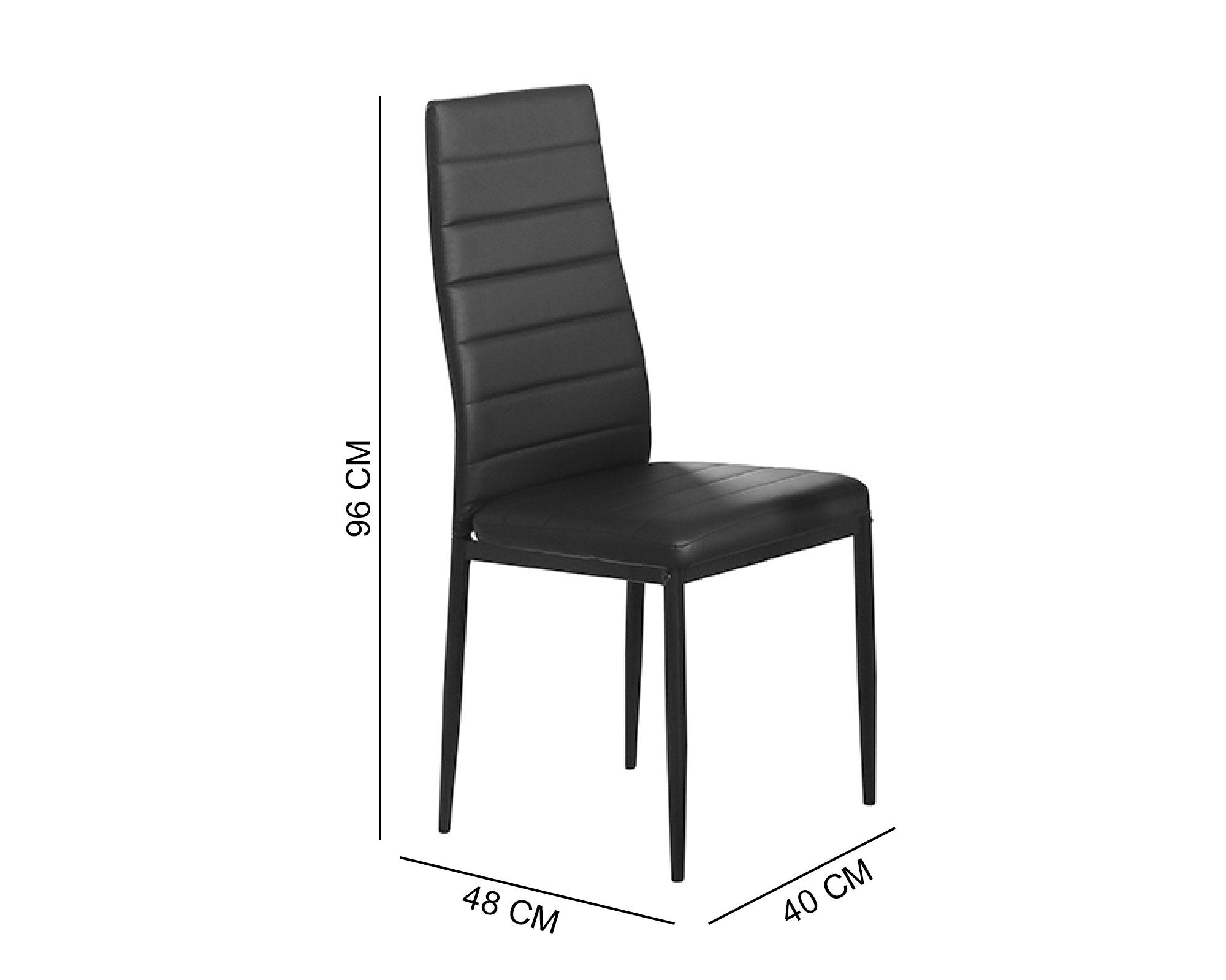 Comedor + 6 sillas negro M+Design-5